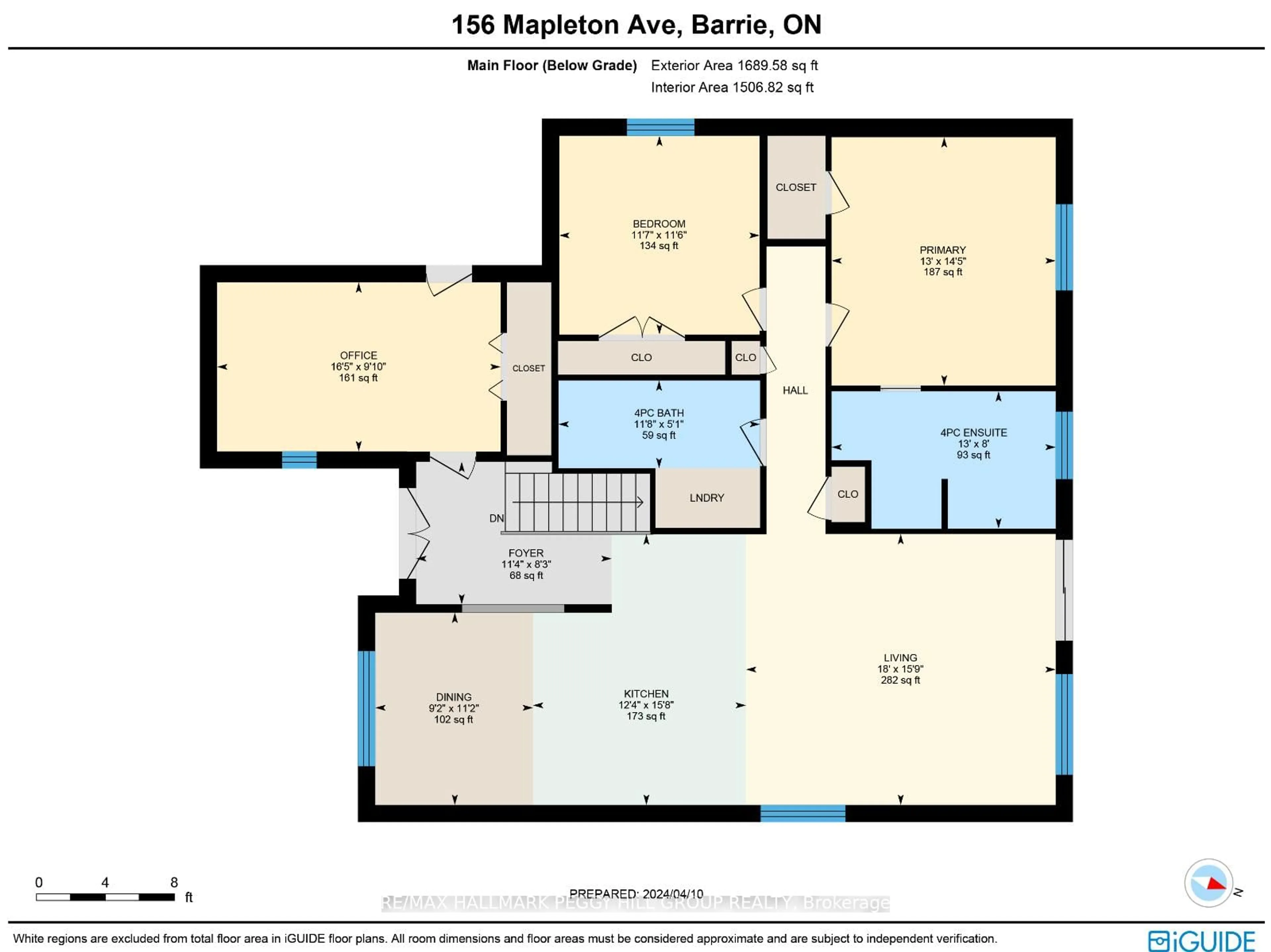 Floor plan for 156 Mapleton Ave, Barrie Ontario L4N 9N7