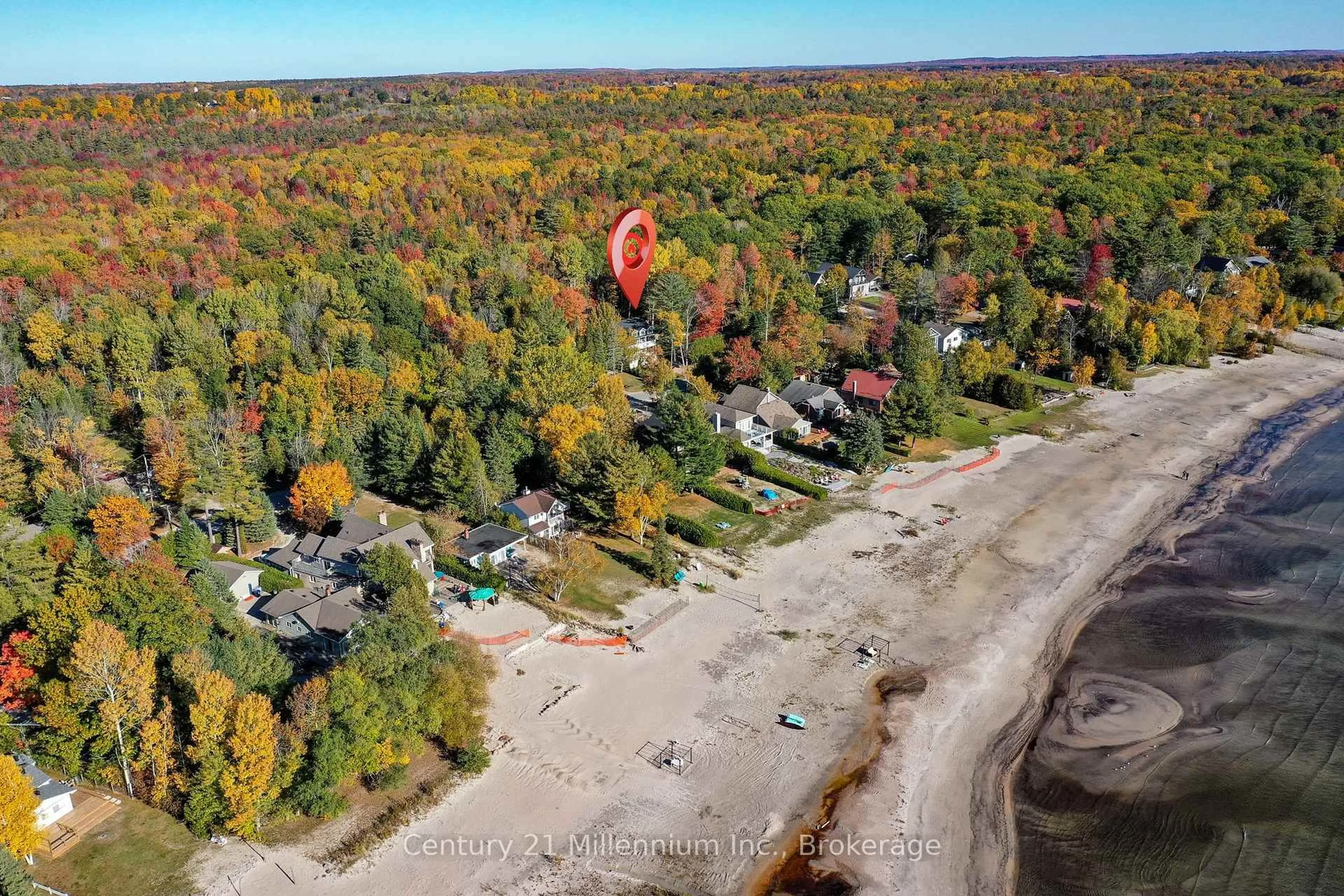 A pic from outside/outdoor area/front of a property/back of a property/a pic from drone, water/lake/river/ocean view for 393 TINY BEACHES Rd, Tiny Ontario L0L 2J0