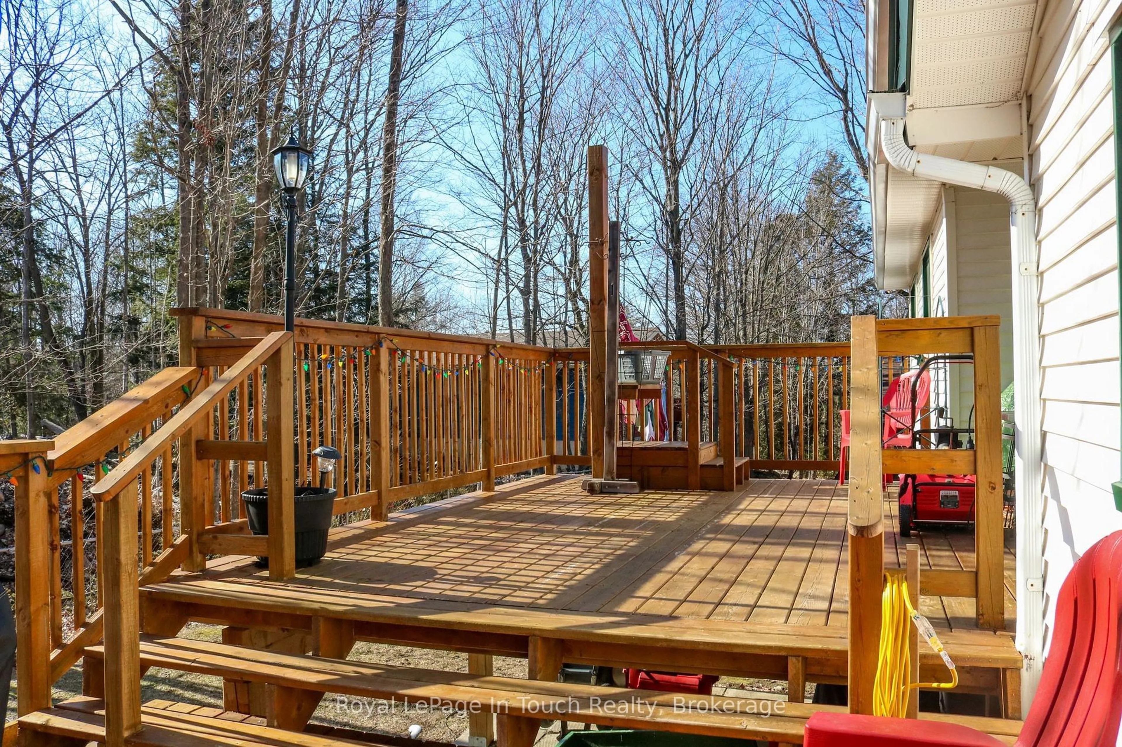 Patio, forest/trees view for 14 Seneca Cres, Tiny Ontario L9M 0C9