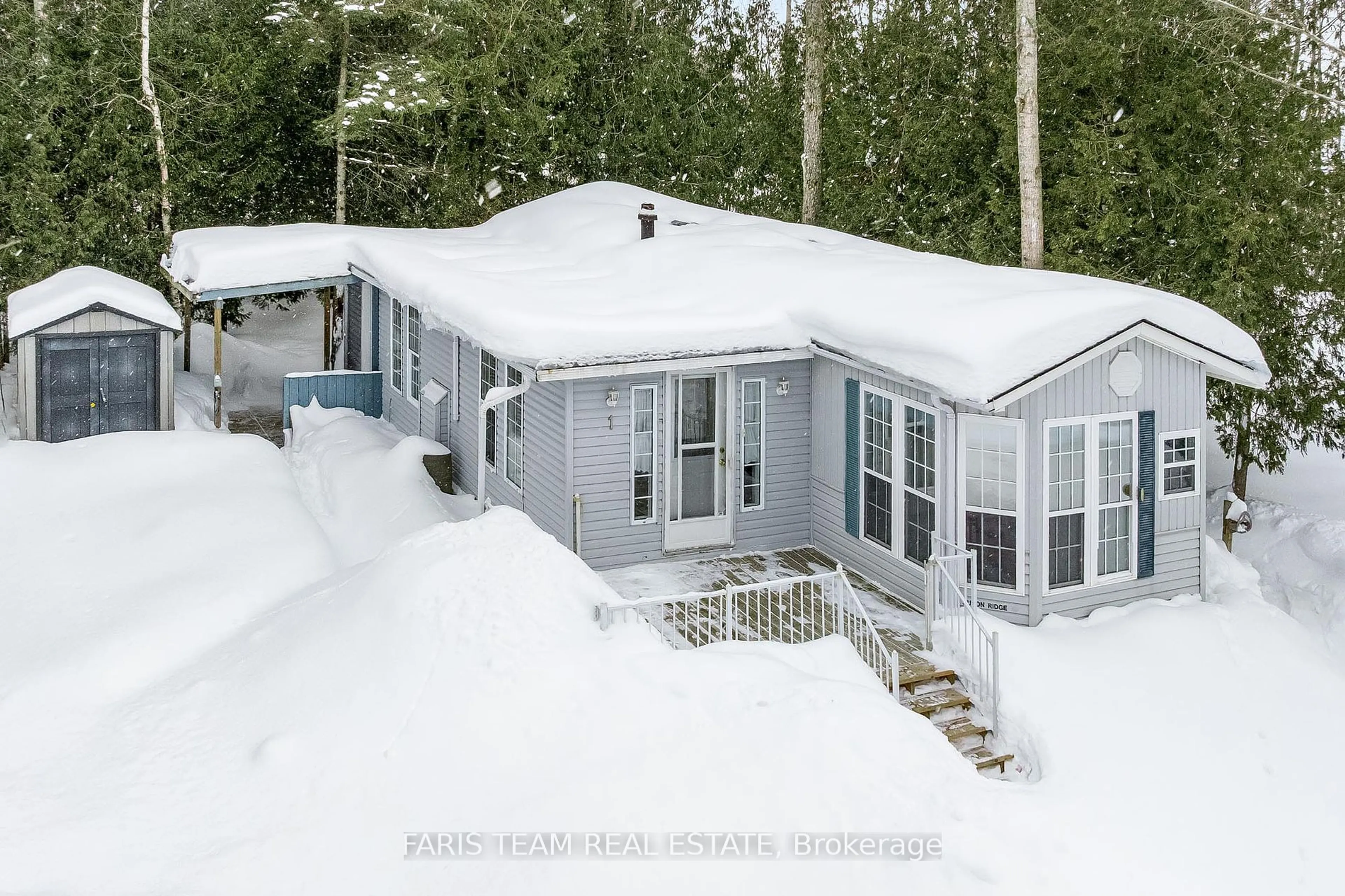 A pic from outside/outdoor area/front of a property/back of a property/a pic from drone, unknown for 1 Prince Rupert Ave, Springwater Ontario L0L 1P0