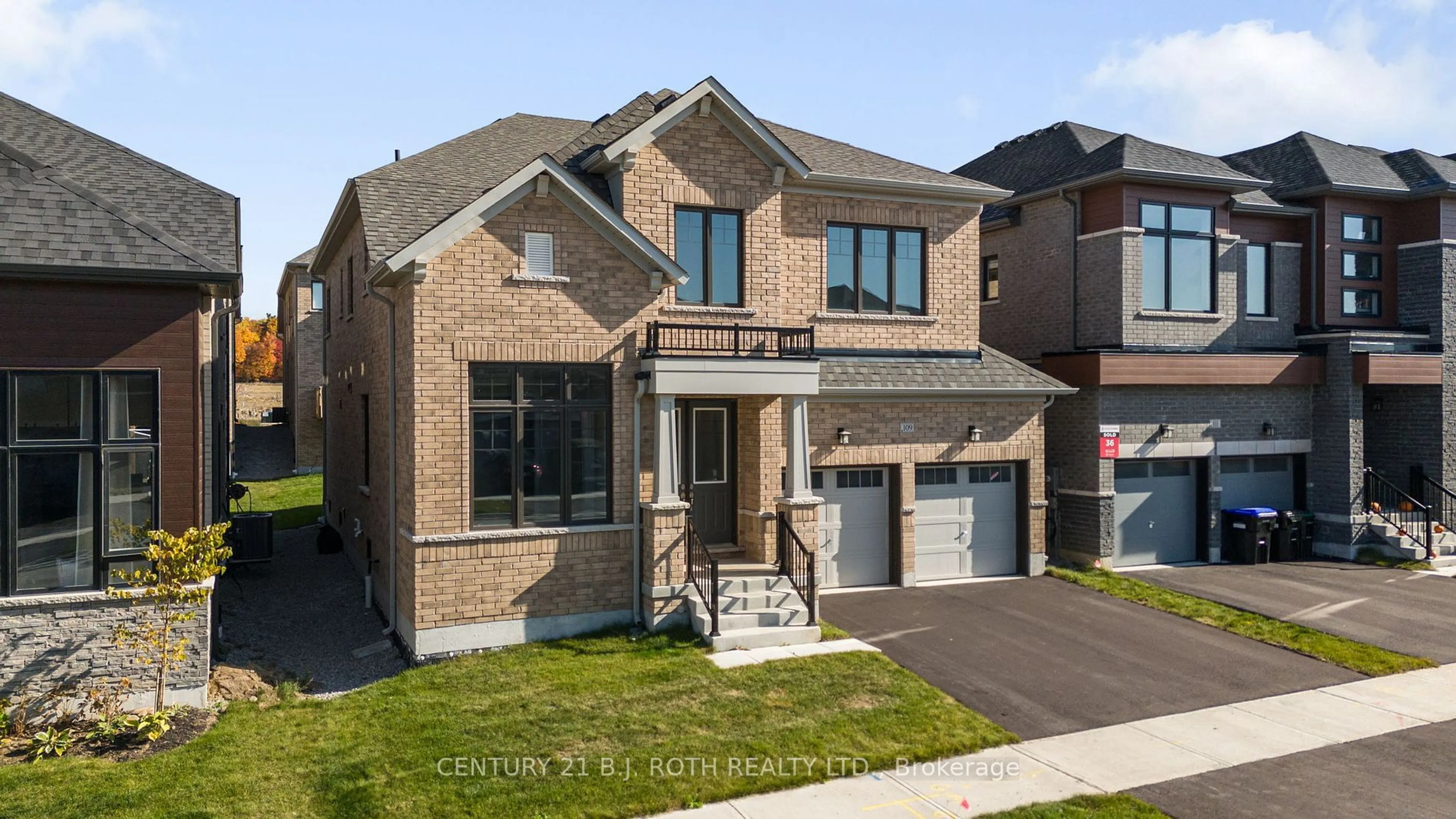 Home with brick exterior material, street for 109 BEARBERRY Rd, Barrie Ontario L0L 1Y3