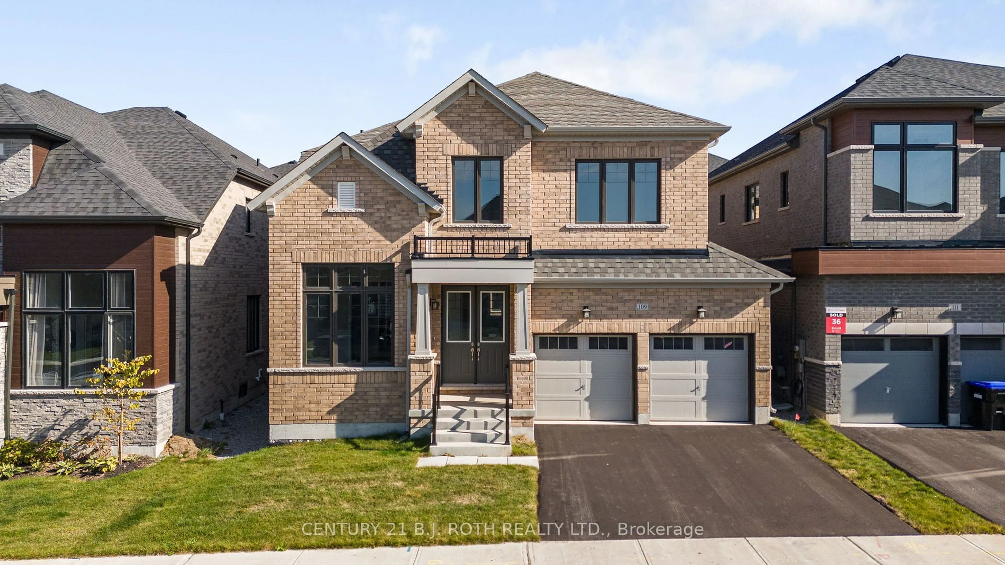 Home with brick exterior material, street for 109 BEARBERRY Rd, Barrie Ontario L0L 1Y3