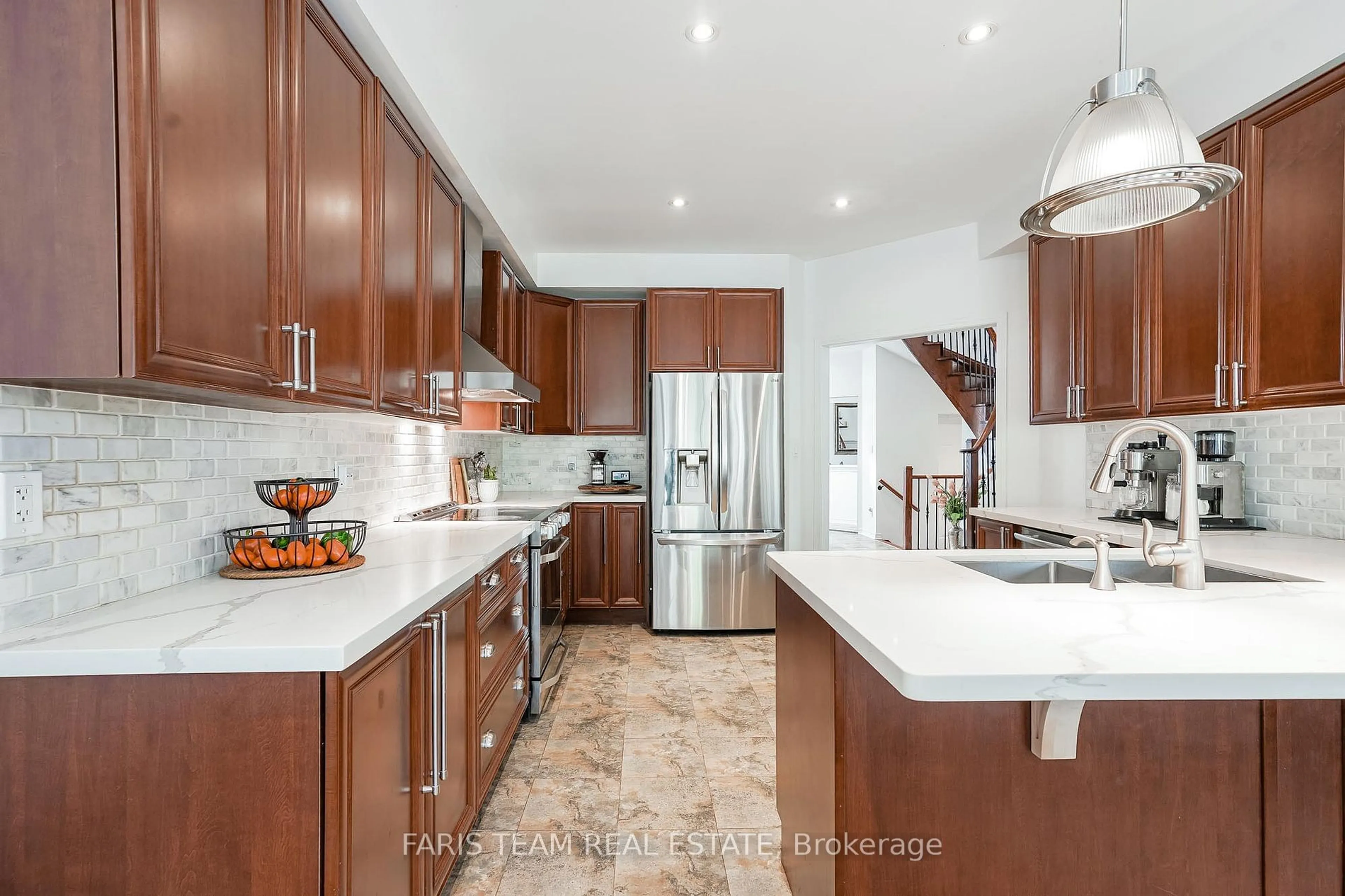 Contemporary kitchen, ceramic/tile floor for 64 Westminster Circ, Barrie Ontario L4M 0A5