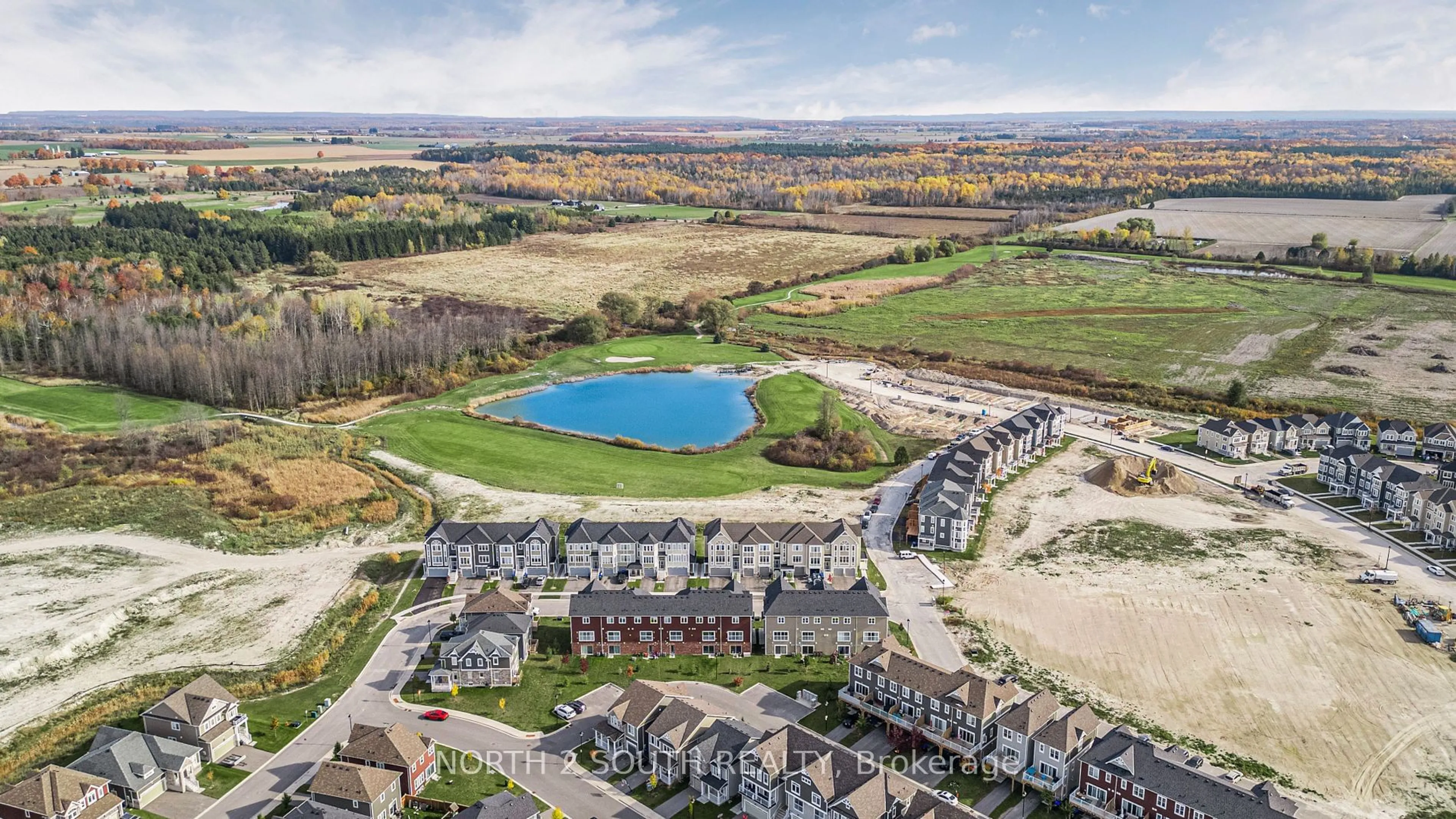 A pic from outside/outdoor area/front of a property/back of a property/a pic from drone, water/lake/river/ocean view for 90 Sandhill Crane Dr, Wasaga Beach Ontario L9Z 0K4