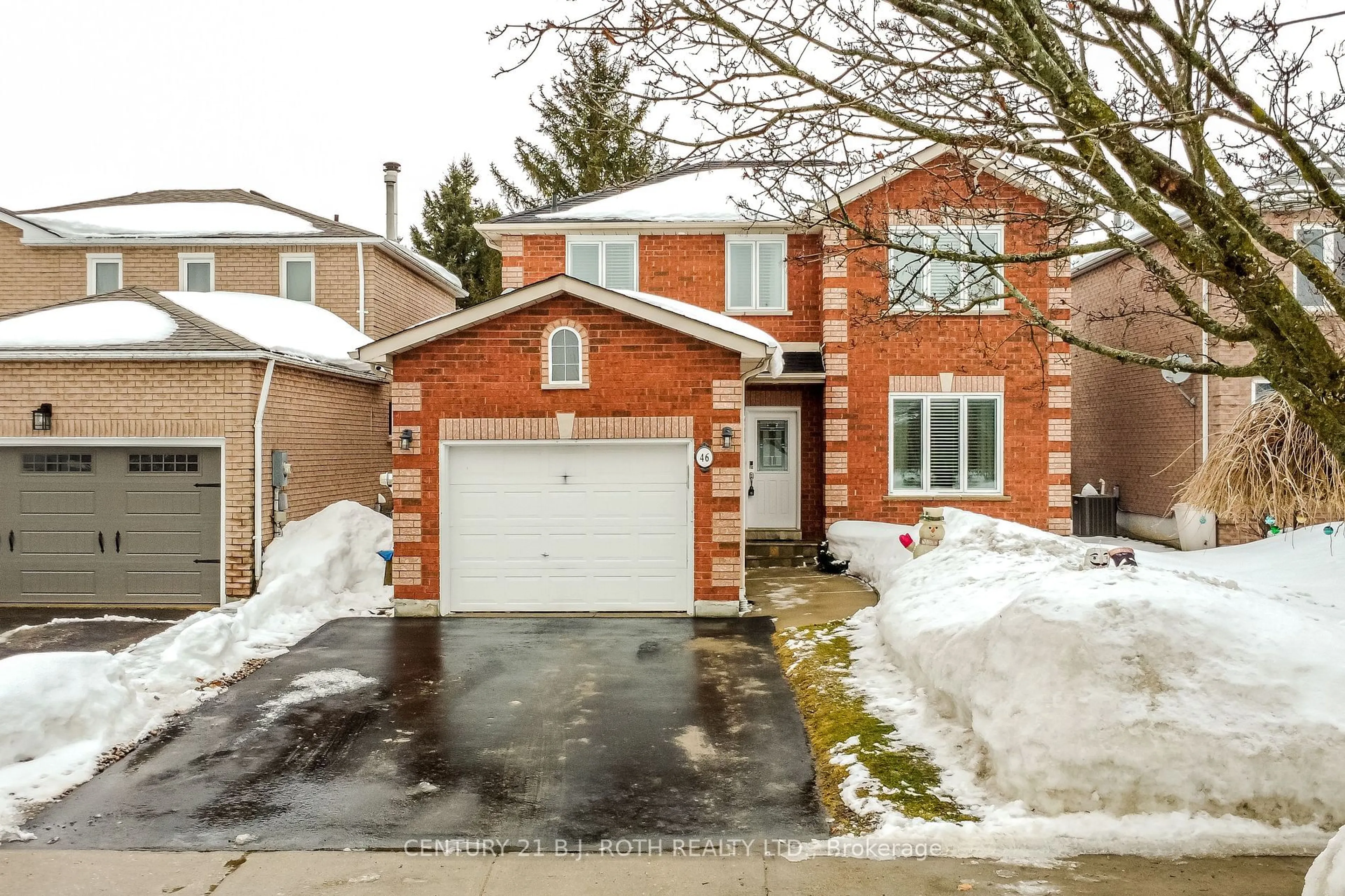 Home with brick exterior material, street for 46 Mcveigh Dr, Barrie Ontario L4N 7E4