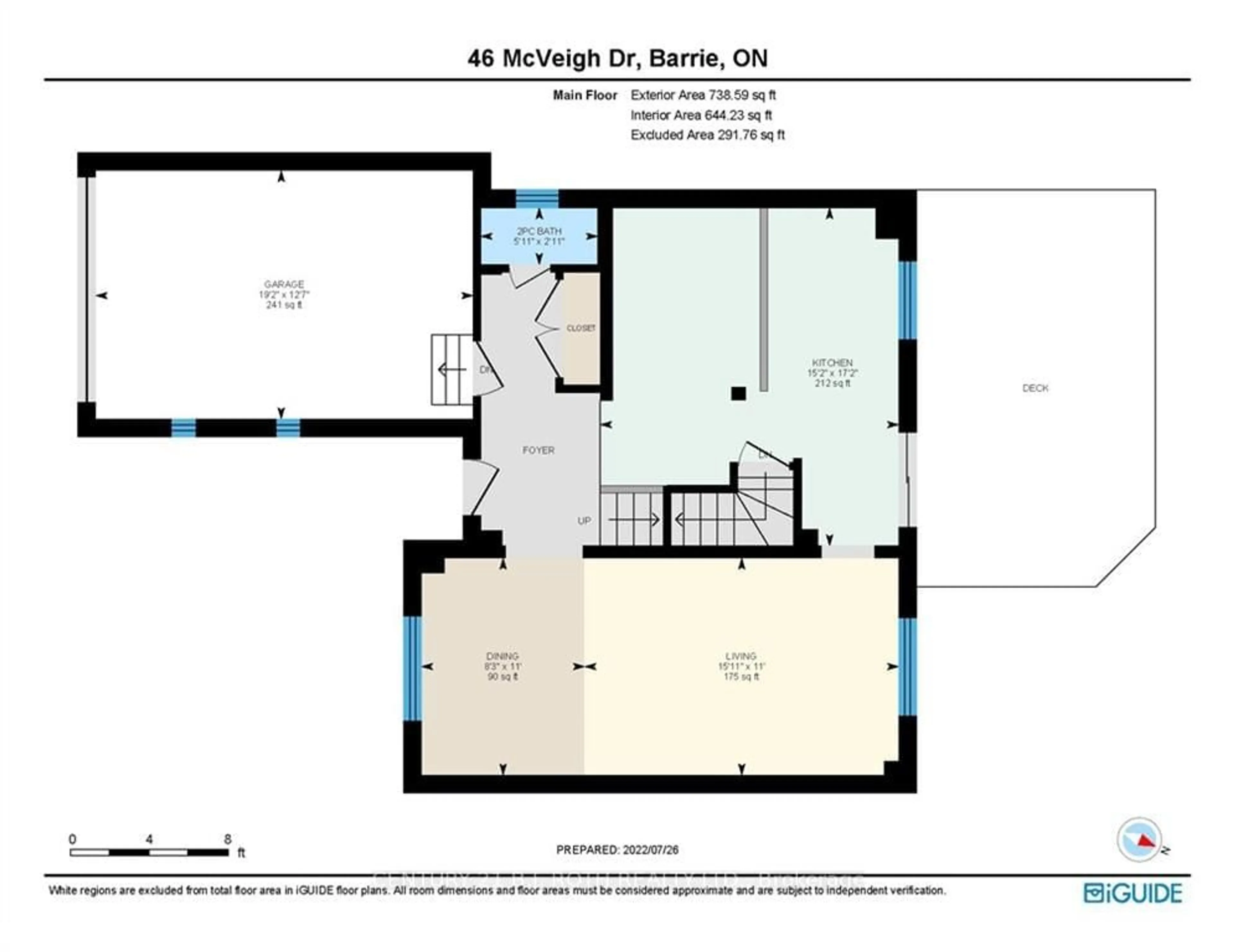 Floor plan for 46 Mcveigh Dr, Barrie Ontario L4N 7E4