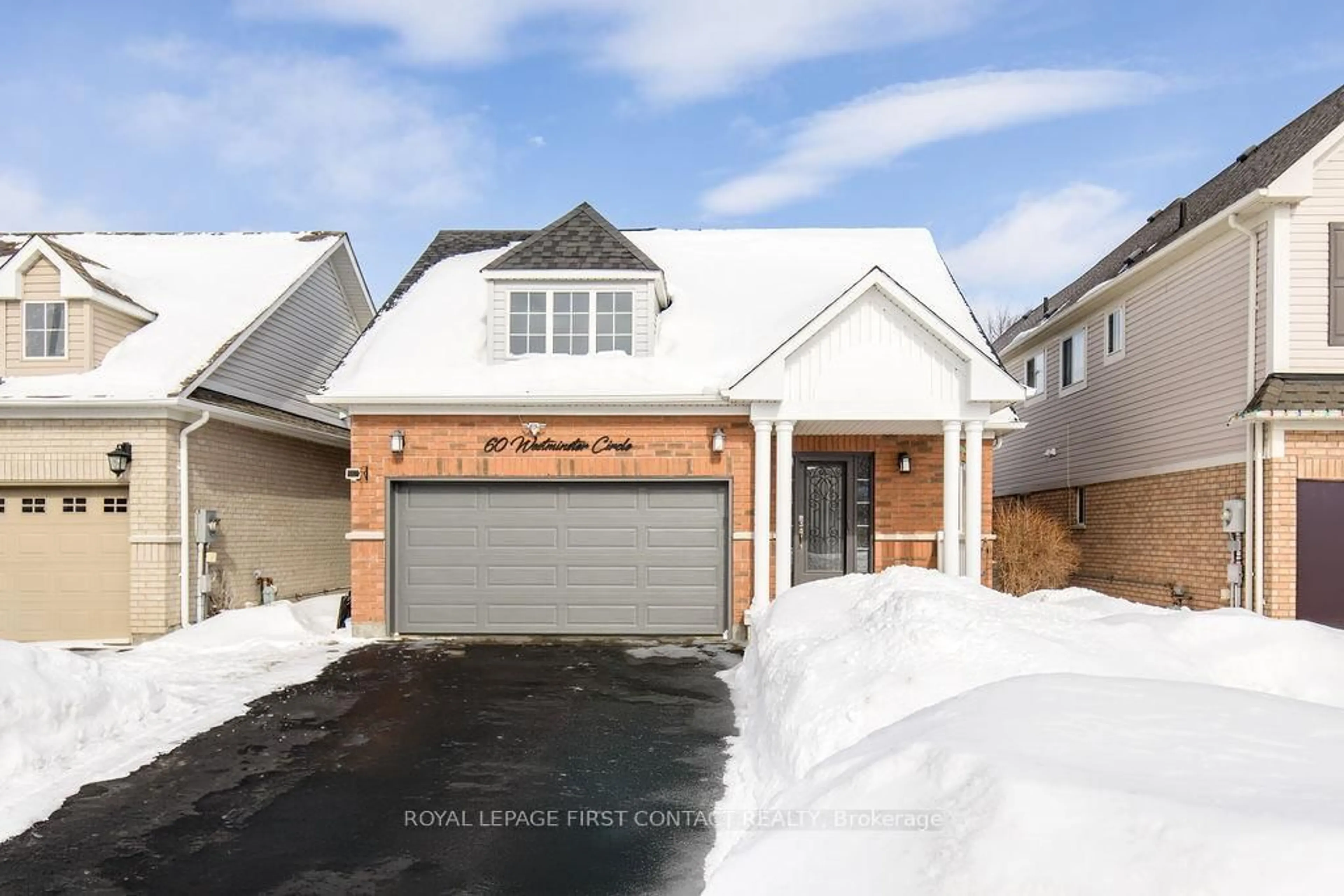 Home with brick exterior material, street for 60 Westminster Circ, Barrie Ontario L4M 0A5