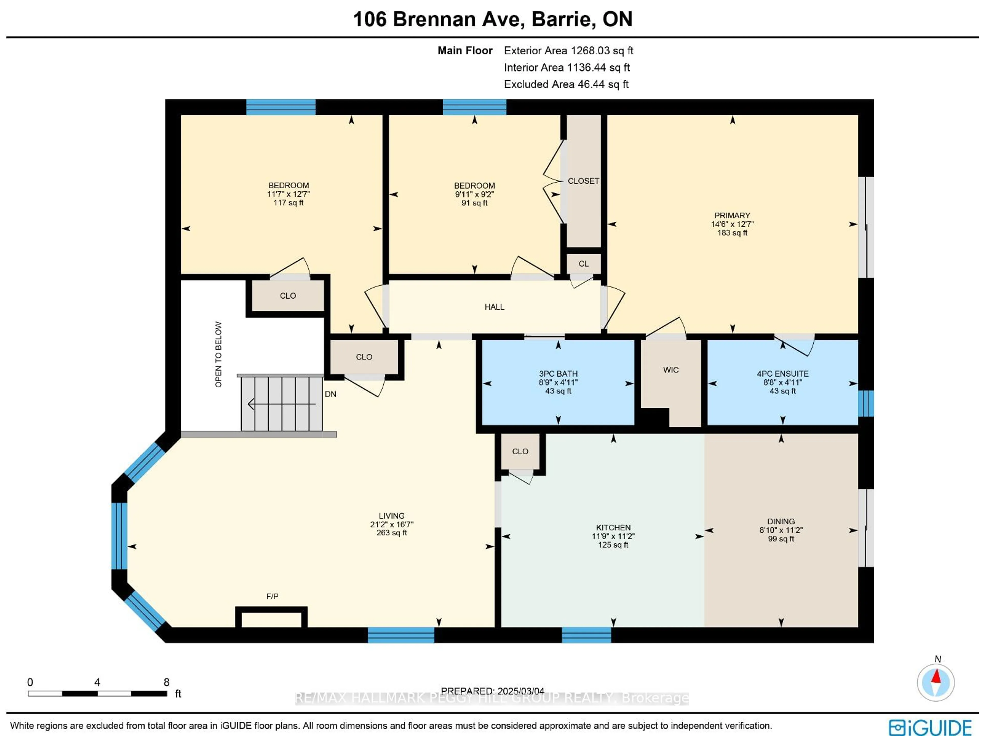 Floor plan for 106 Brennan Ave, Barrie Ontario L4N 8M2