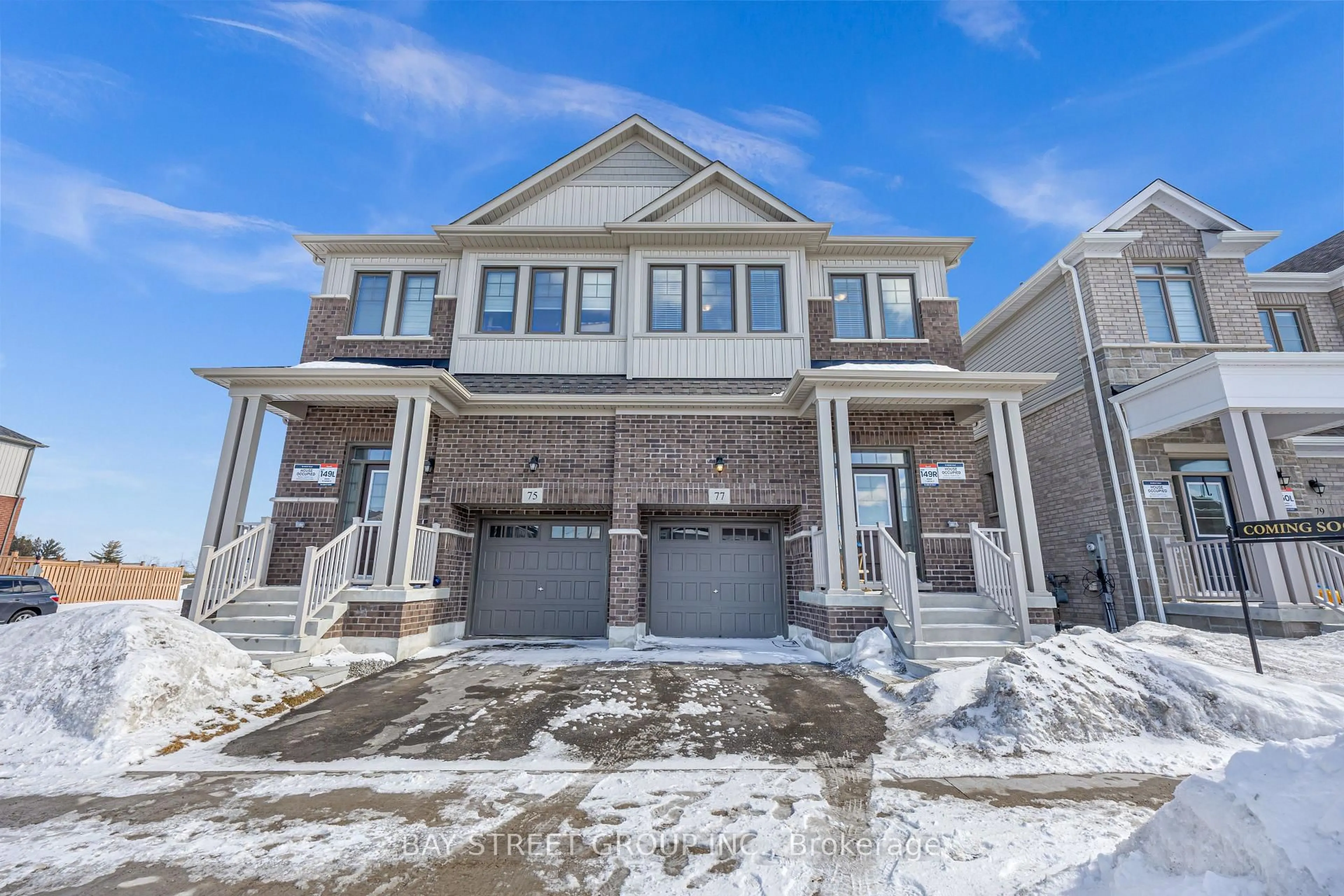 Home with brick exterior material, street for 77 Greer St, Barrie Ontario L9J 0R6