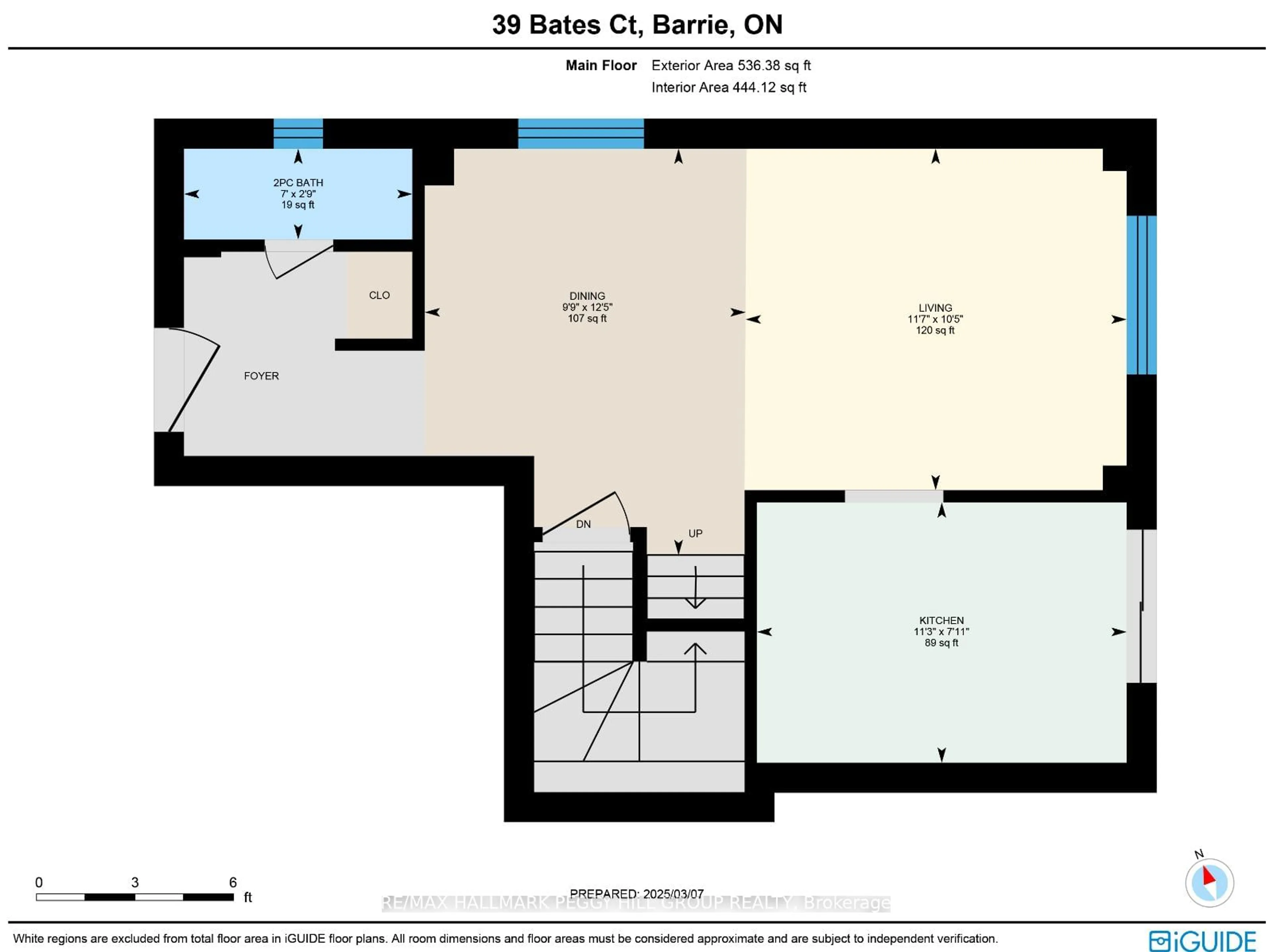 Floor plan for 39 Bates Crt, Barrie Ontario L4N 8L8