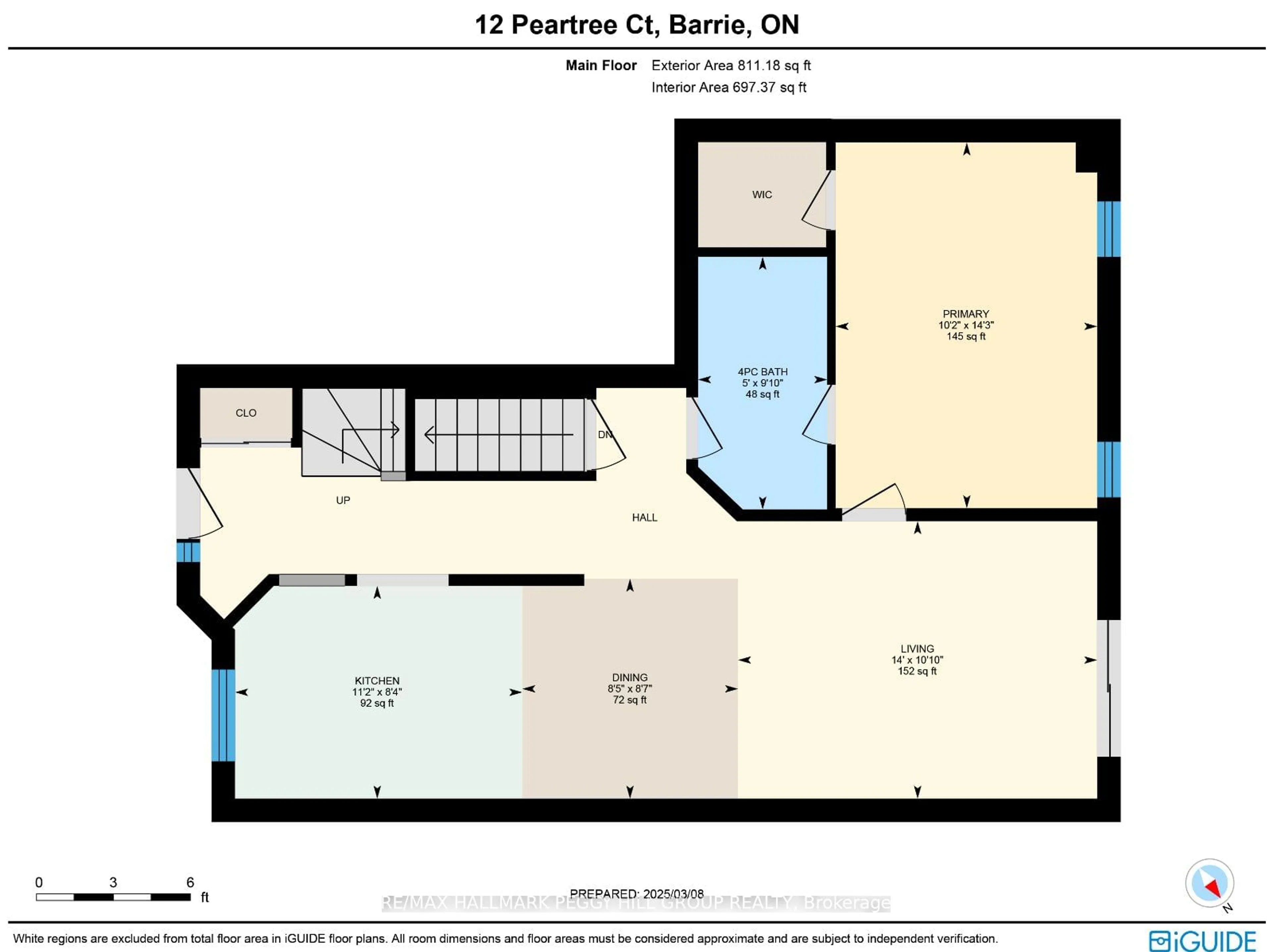 Floor plan for 12 Peartree Crt, Barrie Ontario L4N 6N7