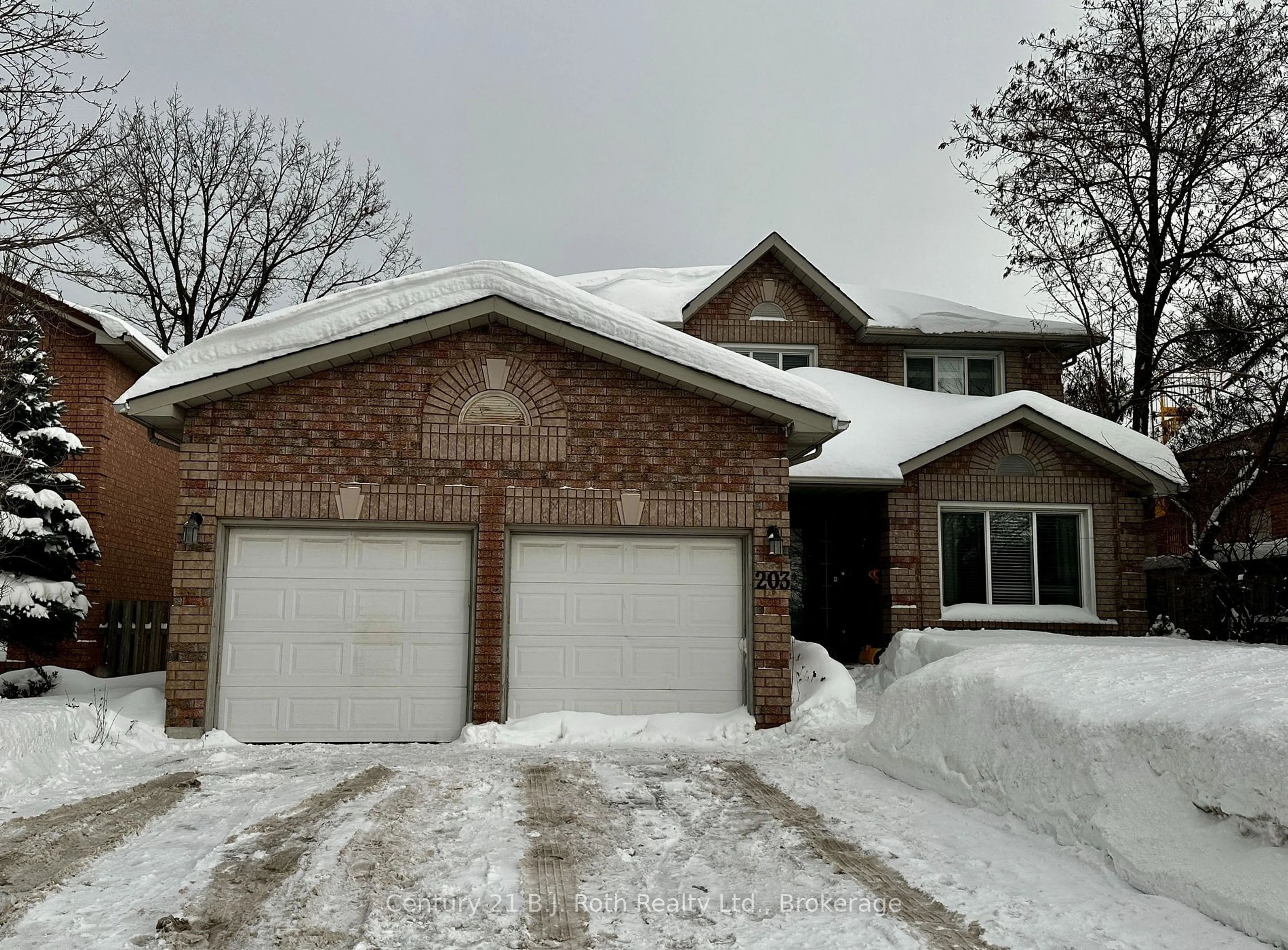 Home with brick exterior material, street for 203 Ferndale Dr, Barrie Ontario L4N 8A1