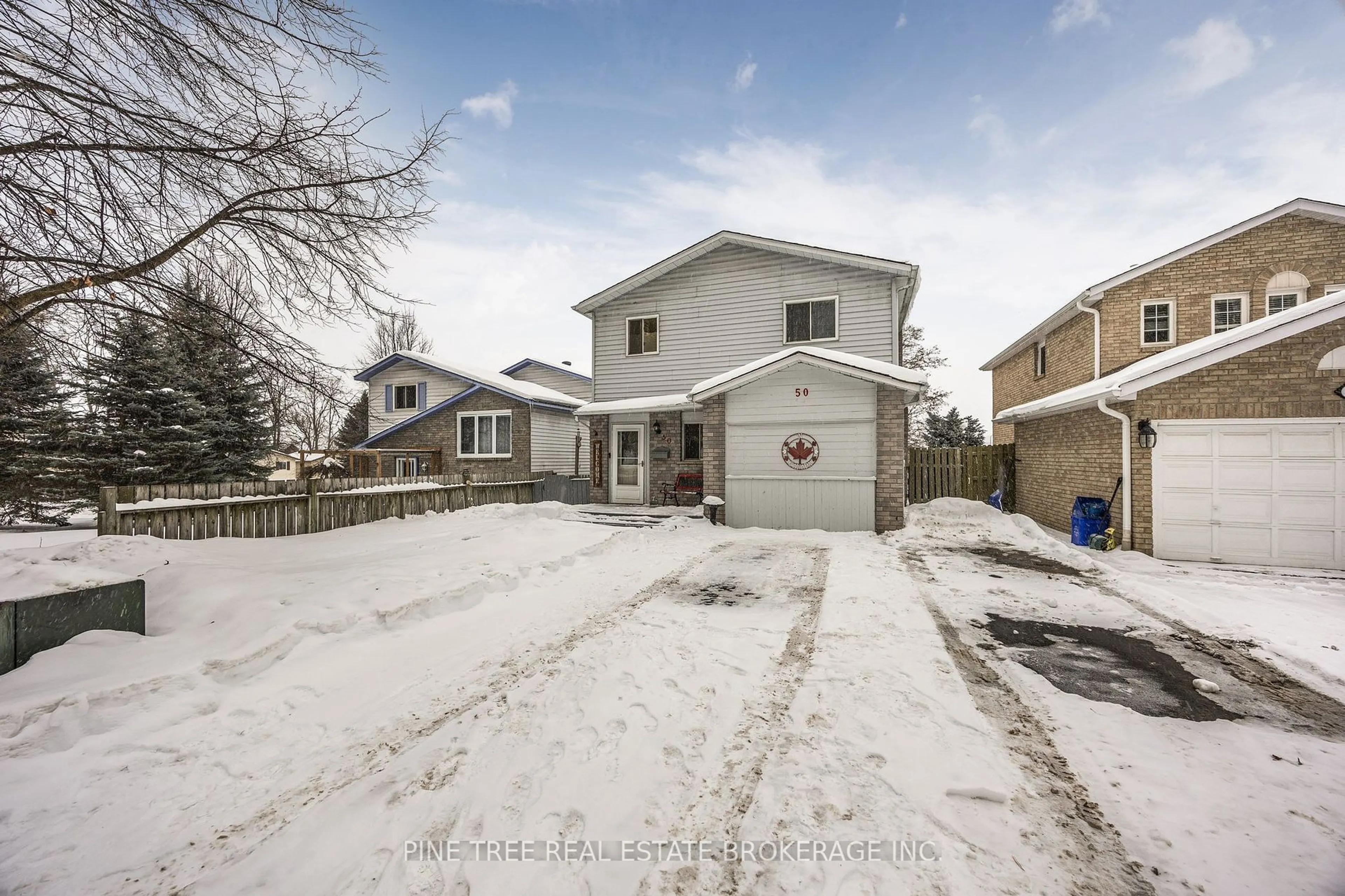 A pic from outside/outdoor area/front of a property/back of a property/a pic from drone, street for 50 Melinda Cres, Barrie Ontario L4N 5G6