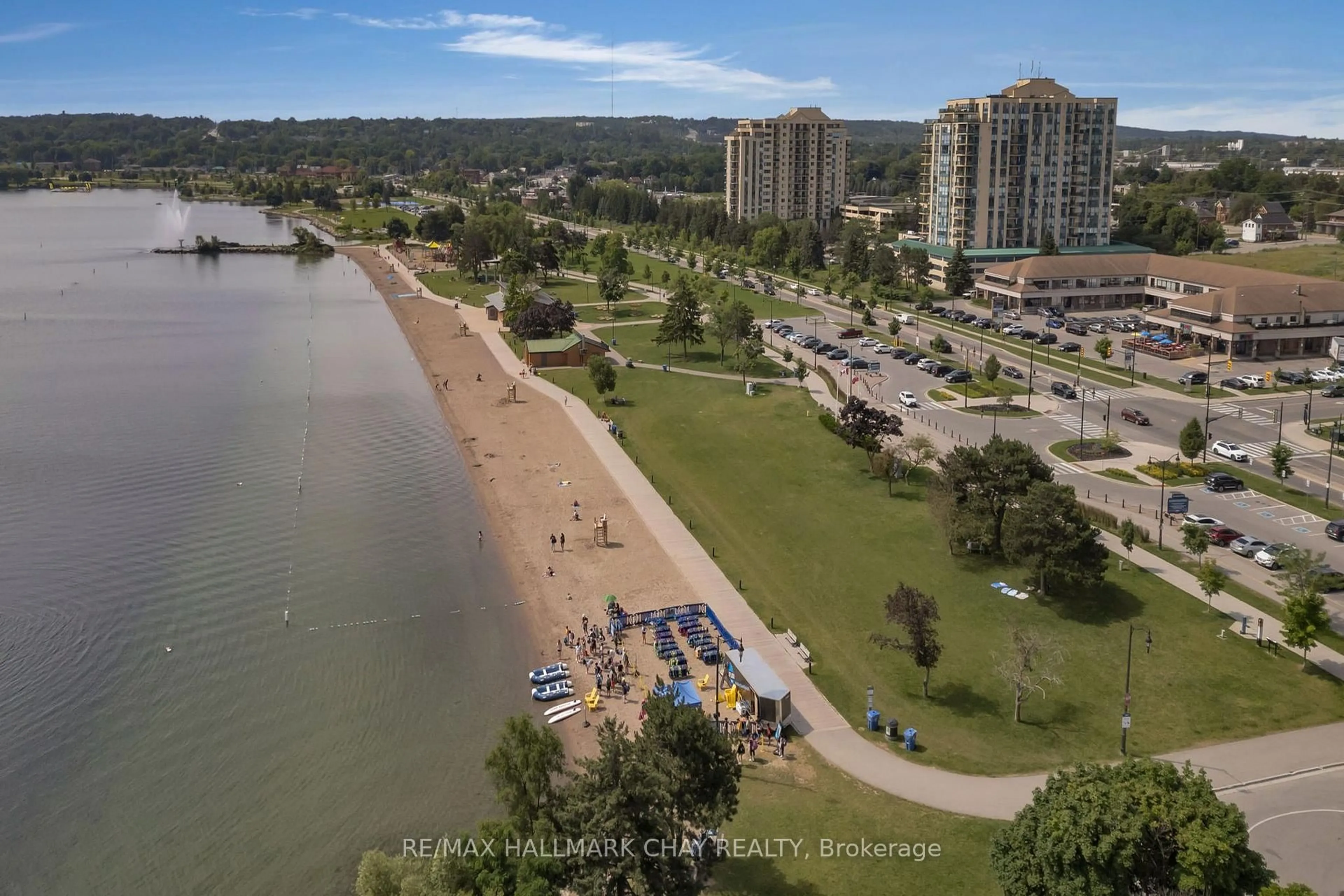 A pic from outside/outdoor area/front of a property/back of a property/a pic from drone, water/lake/river/ocean view for 2 Toronto St #1108, Barrie Ontario L4N 9R2