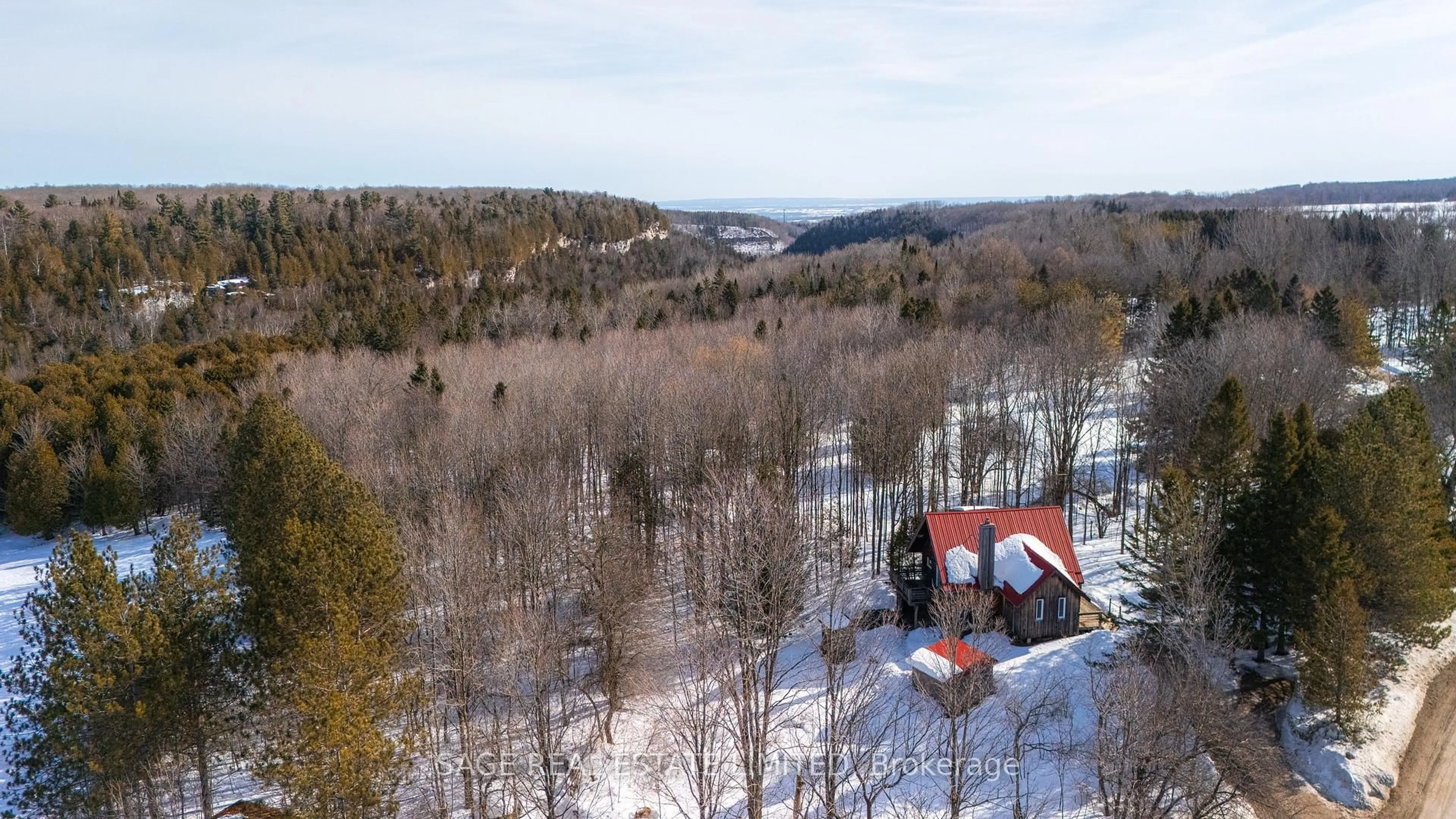 A pic from outside/outdoor area/front of a property/back of a property/a pic from drone, forest/trees view for 9324 Ewing Rd, Clearview Ontario N0C 1M0