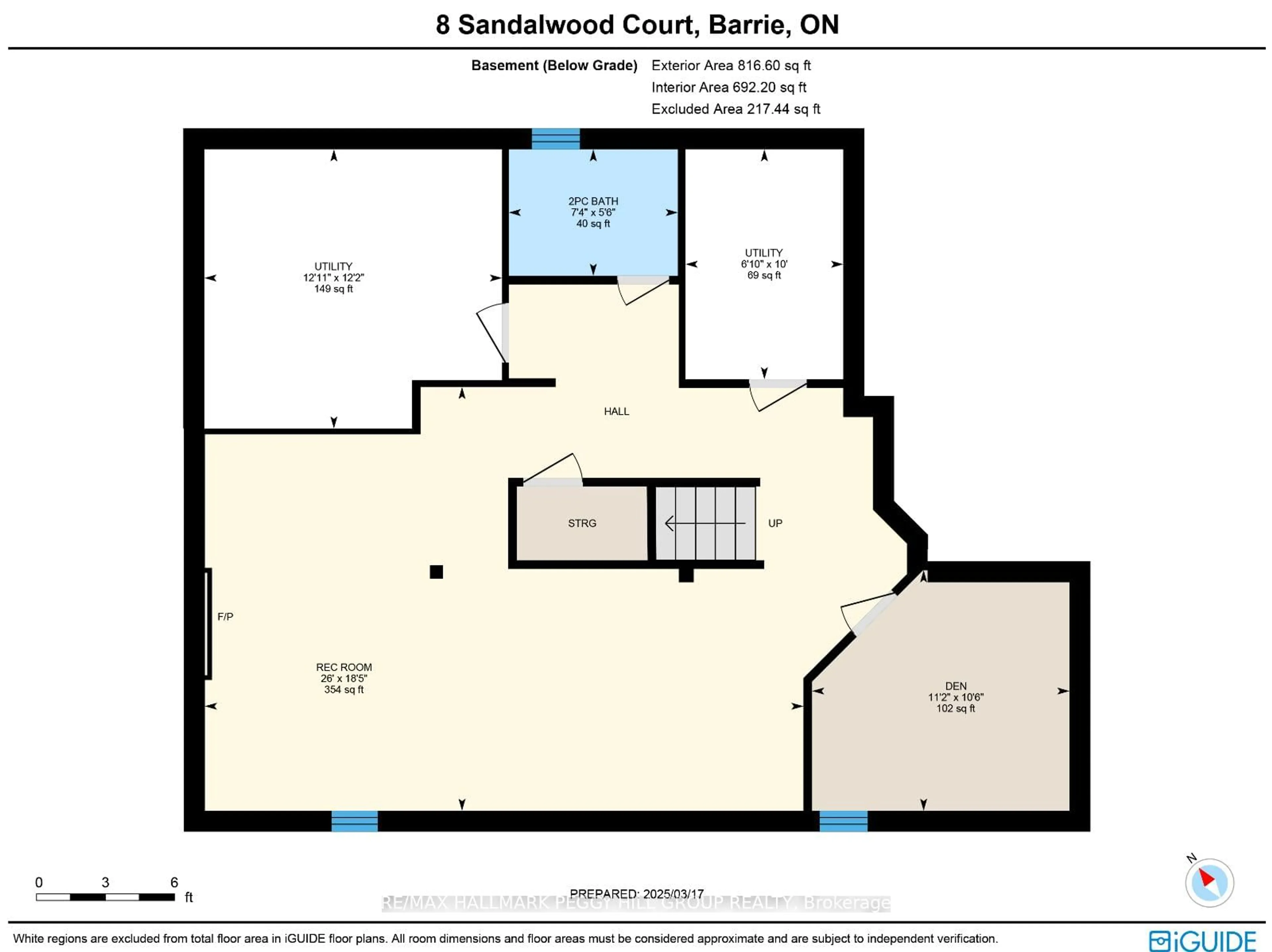 Floor plan for 8 Sandalwood Crt, Barrie Ontario L4N 0G8
