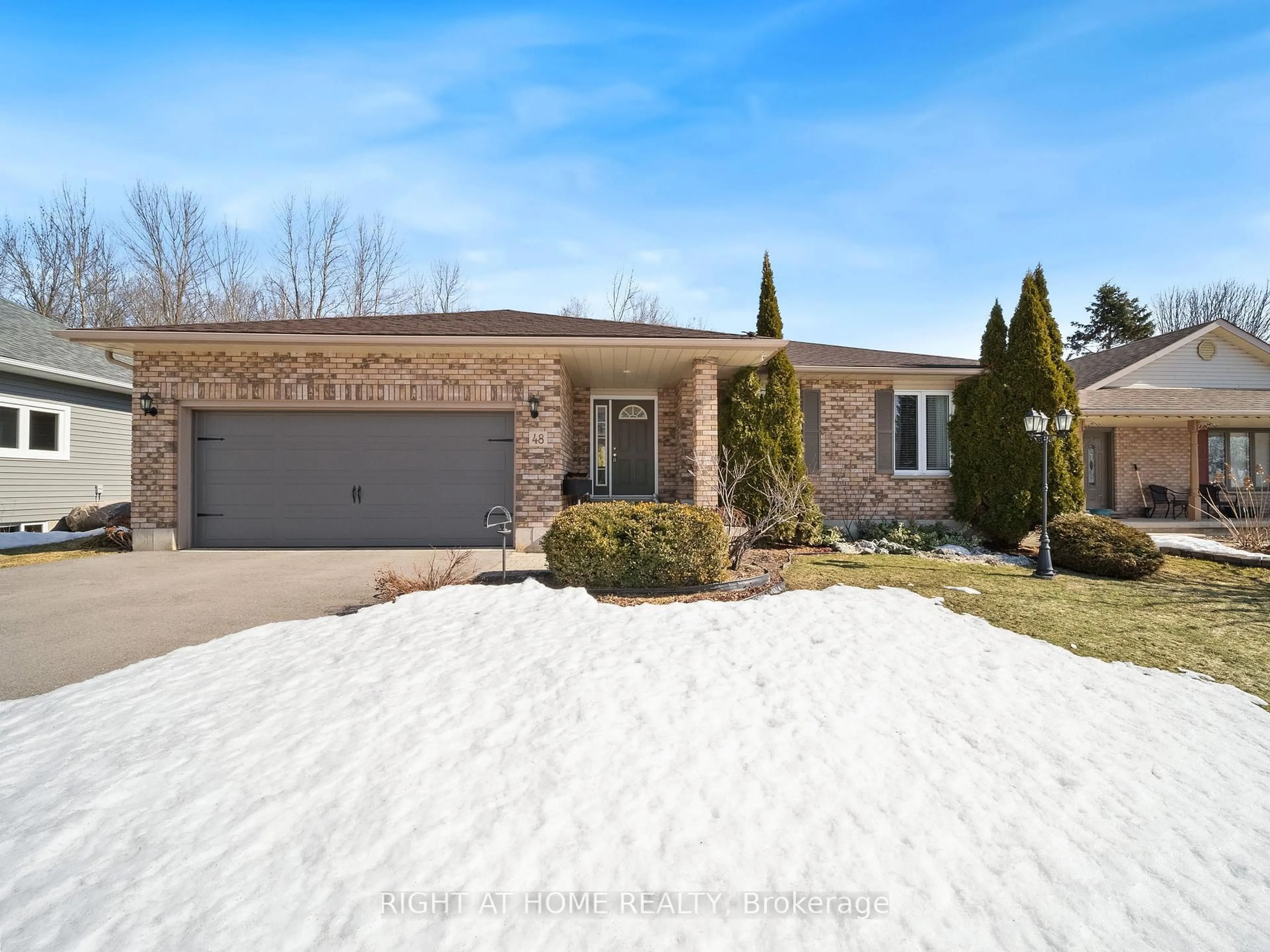 Home with brick exterior material, street for 48 Brick Pond Rd, Severn Ontario L0K 1E0