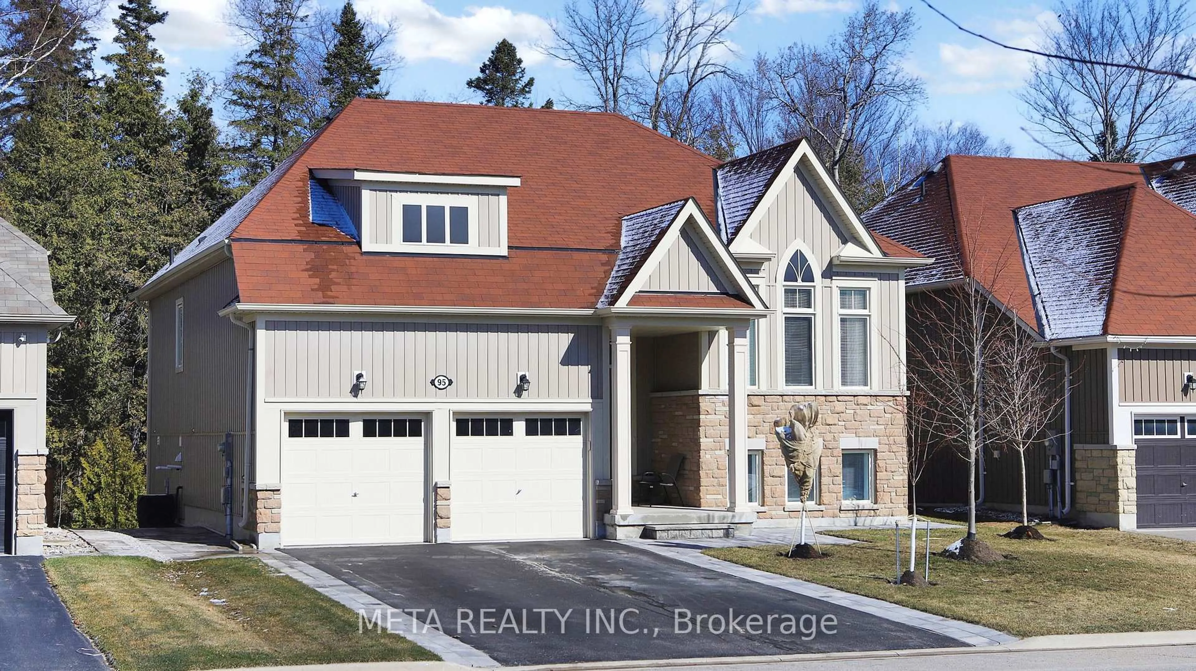 Home with brick exterior material, street for 95 Allegra Dr, Wasaga Beach Ontario L9Z 0H2