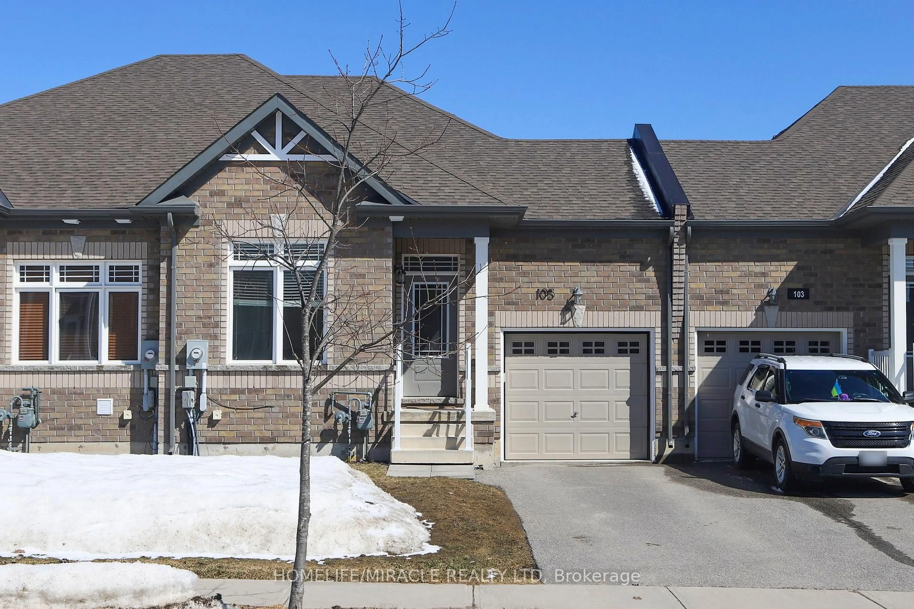 Home with brick exterior material, street for 105 Isabella Dr, Orillia Ontario L3V 8K7