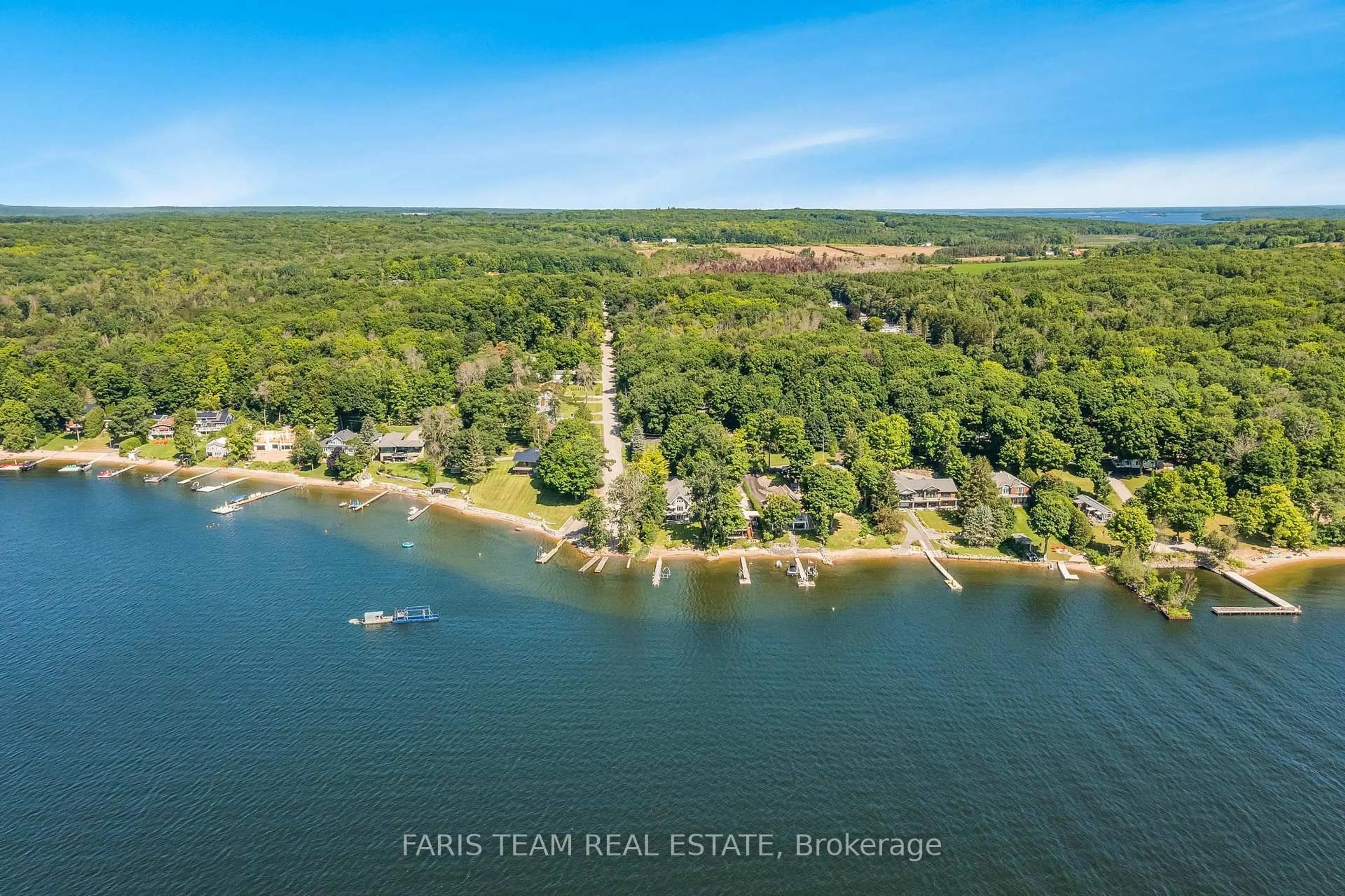 A pic from outside/outdoor area/front of a property/back of a property/a pic from drone, water/lake/river/ocean view for 281 Puddicombe Rd, Midland Ontario L4R 5G7