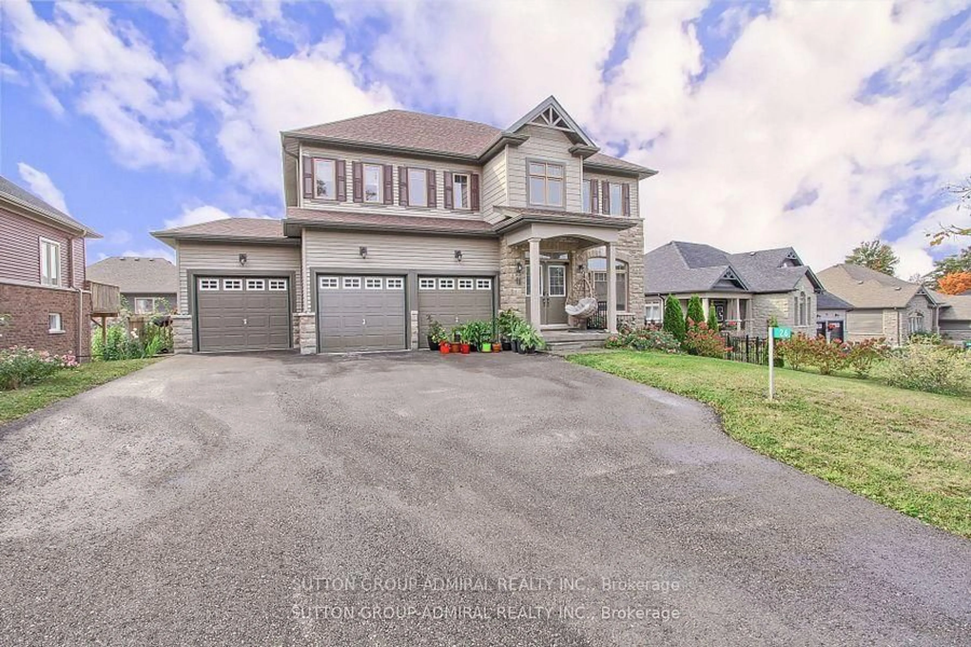 Home with brick exterior material, street for 26 Oakmont Ave, Oro-Medonte Ontario L0L 2L0