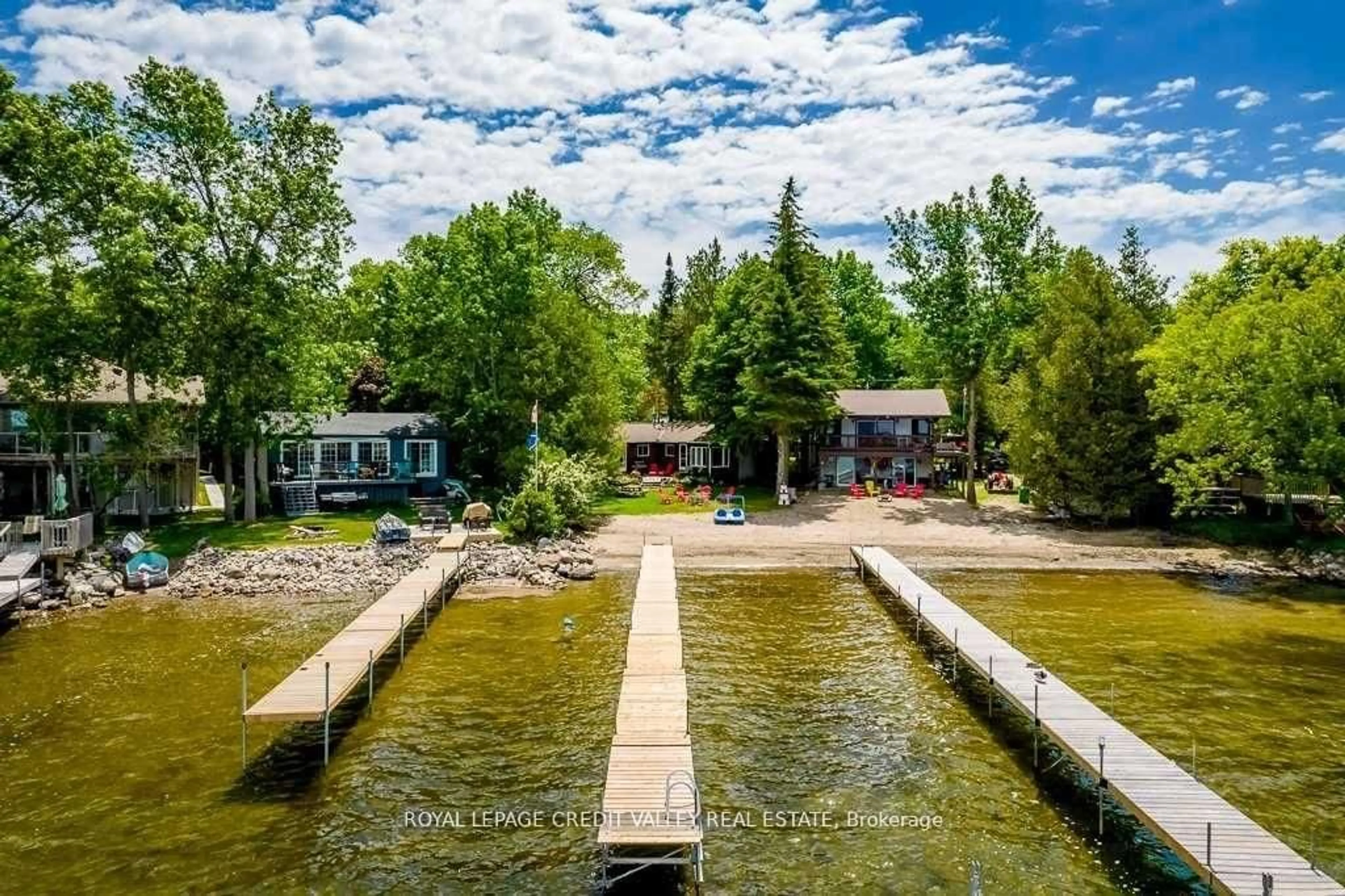 A pic from outside/outdoor area/front of a property/back of a property/a pic from drone, water/lake/river/ocean view for 230 Robins Point Rd, Tay Ontario L0K 2A0