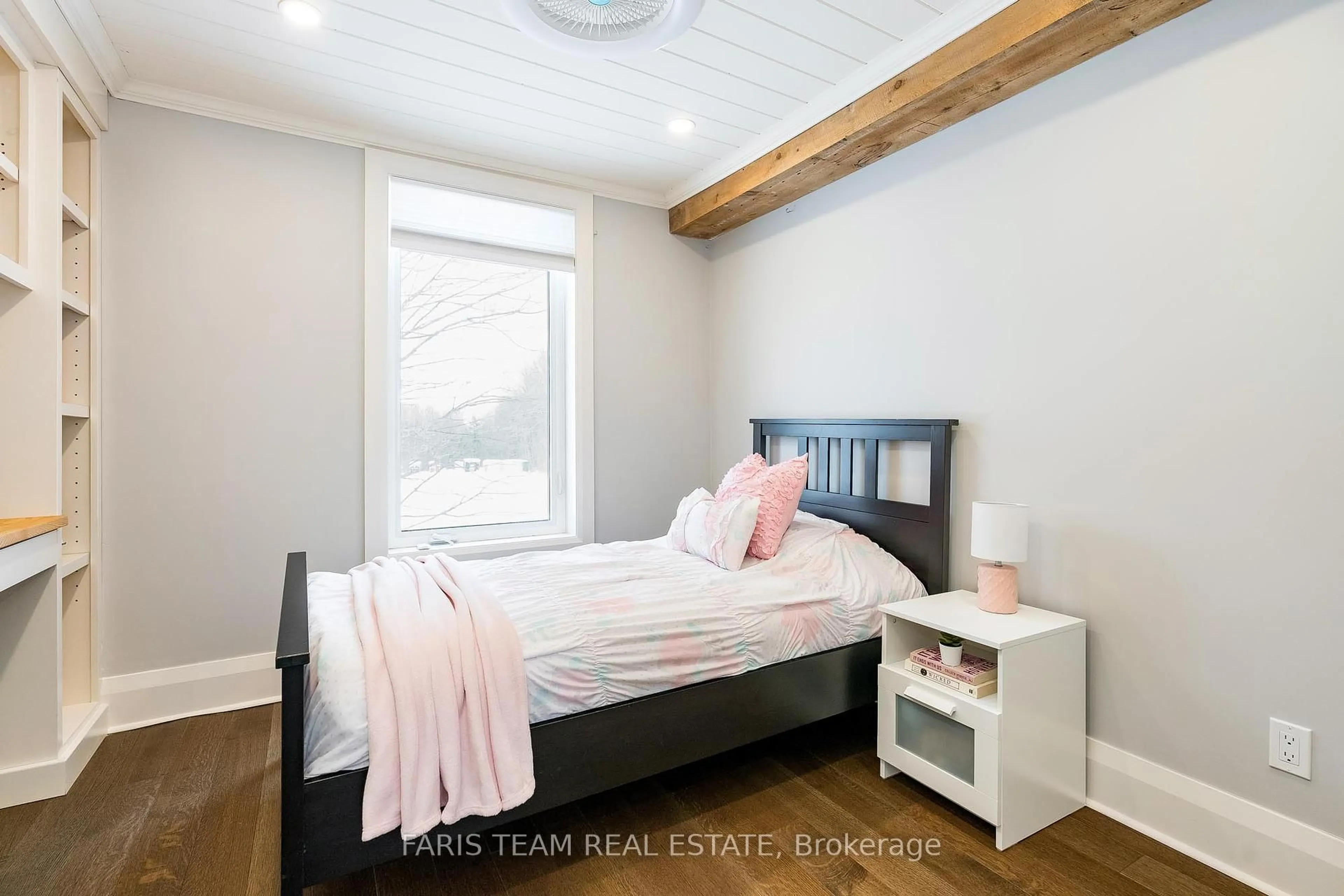 Bedroom with bed, wood/laminate floor for 7964 Highway 93 N/A, Tiny Ontario L0K 2E1