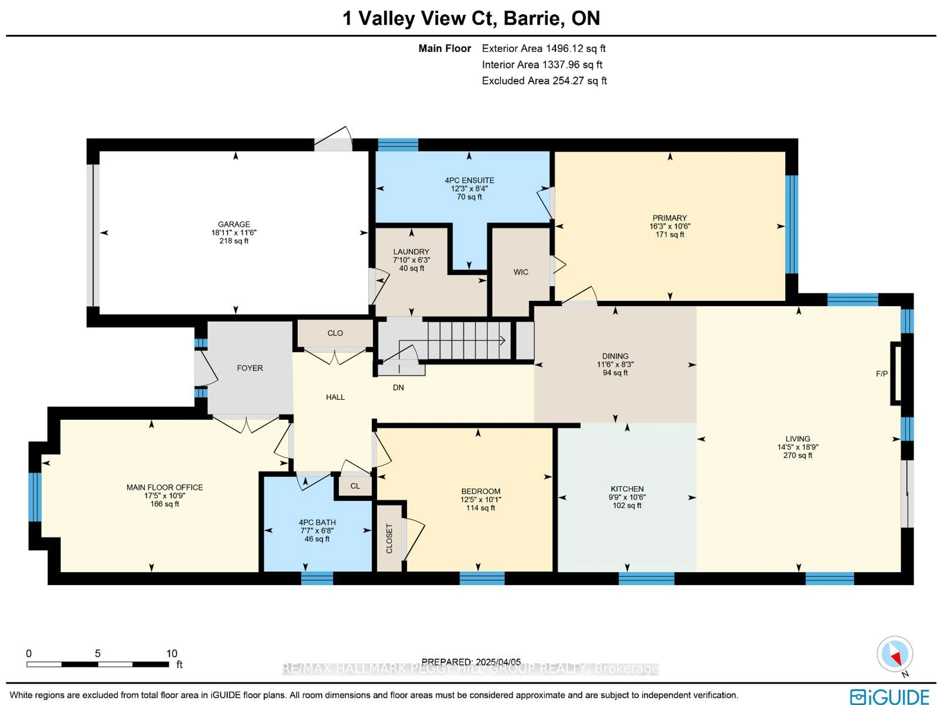 Floor plan for 1 Valley View Crt, Barrie Ontario L4N 0G7