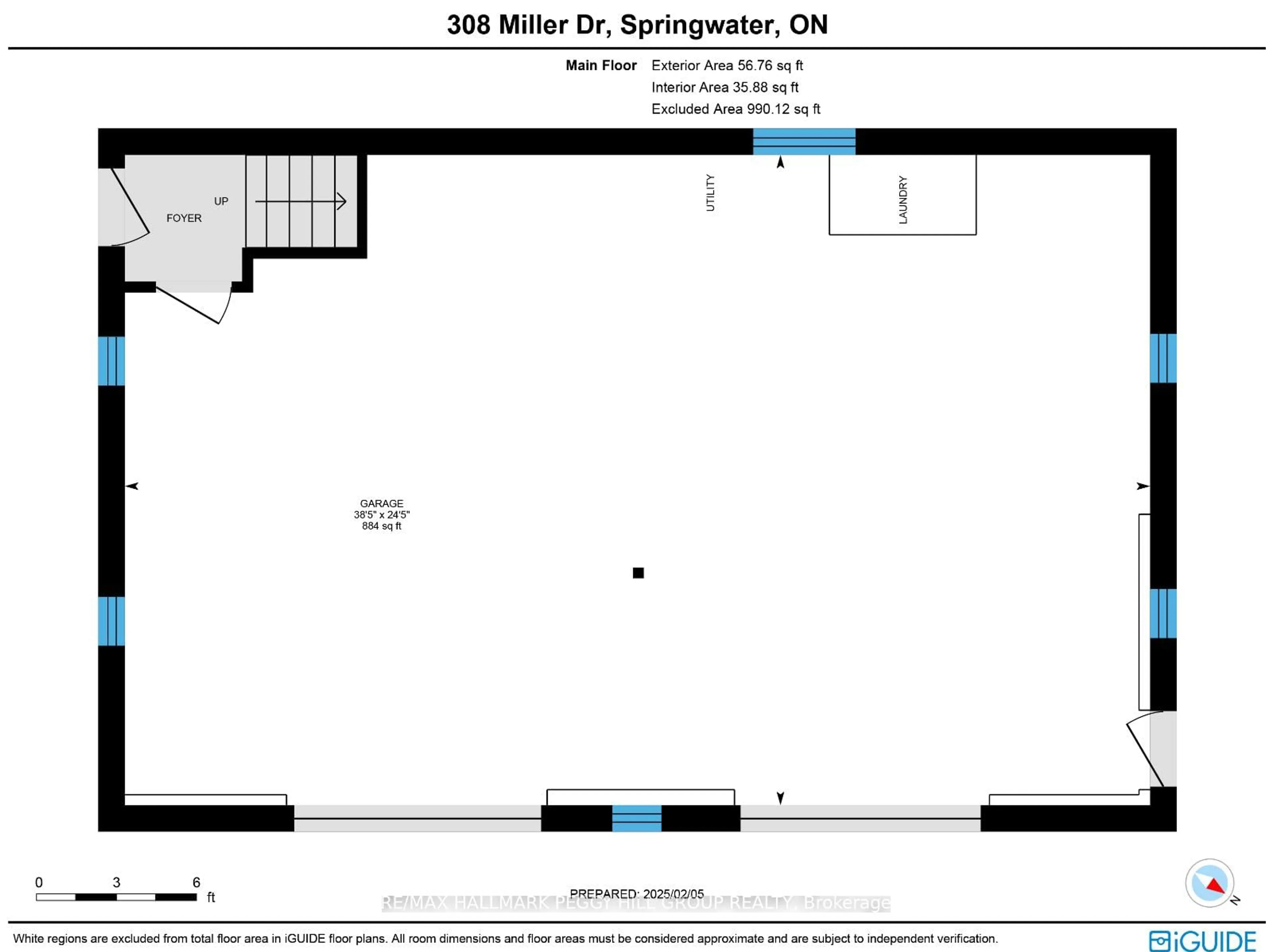 Floor plan for 308 Miller Dr, Springwater Ontario L4N 9X7