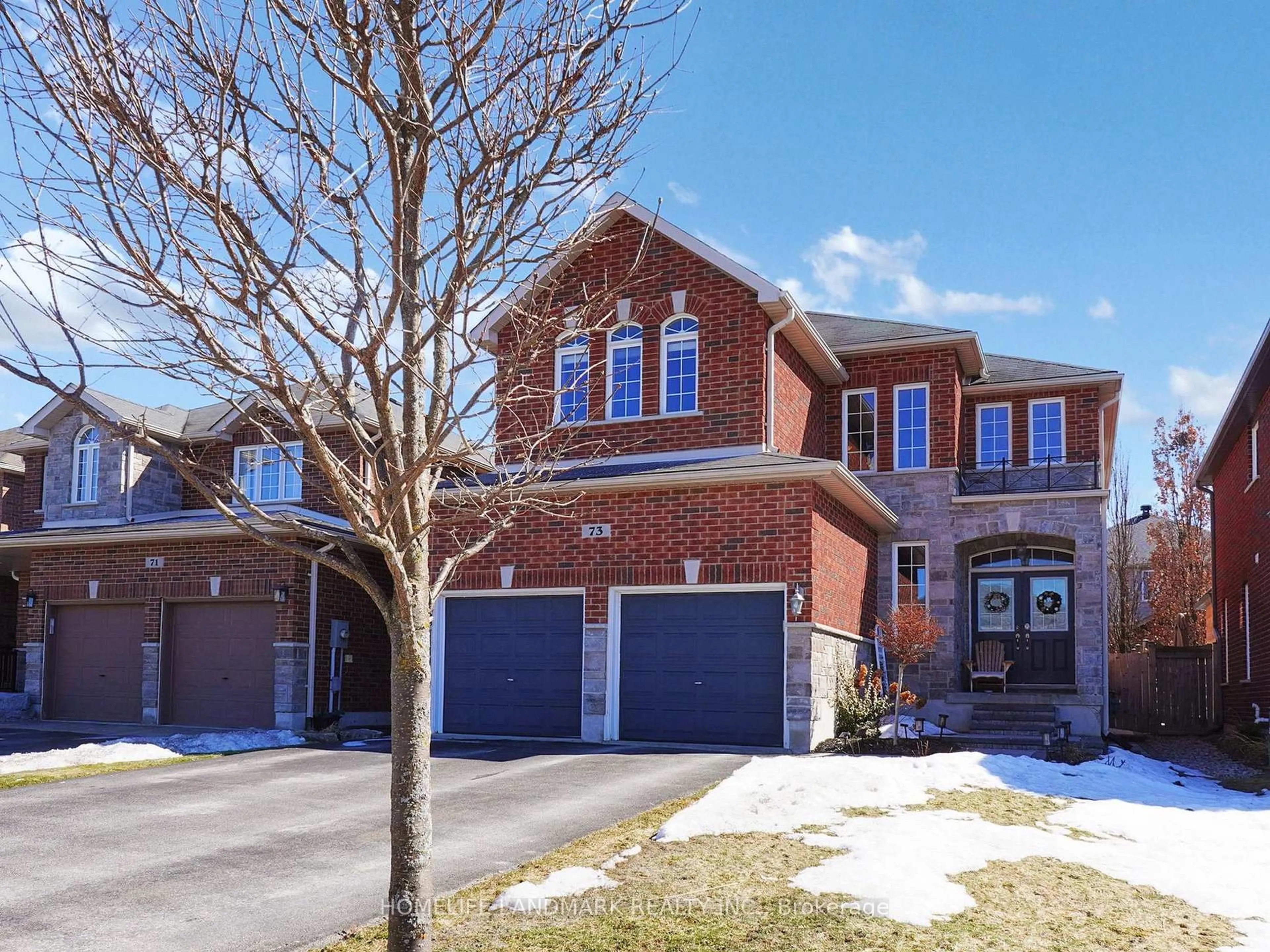 Home with brick exterior material, street for 73 GRAIHAWK Dr, Barrie Ontario L4N 6G7