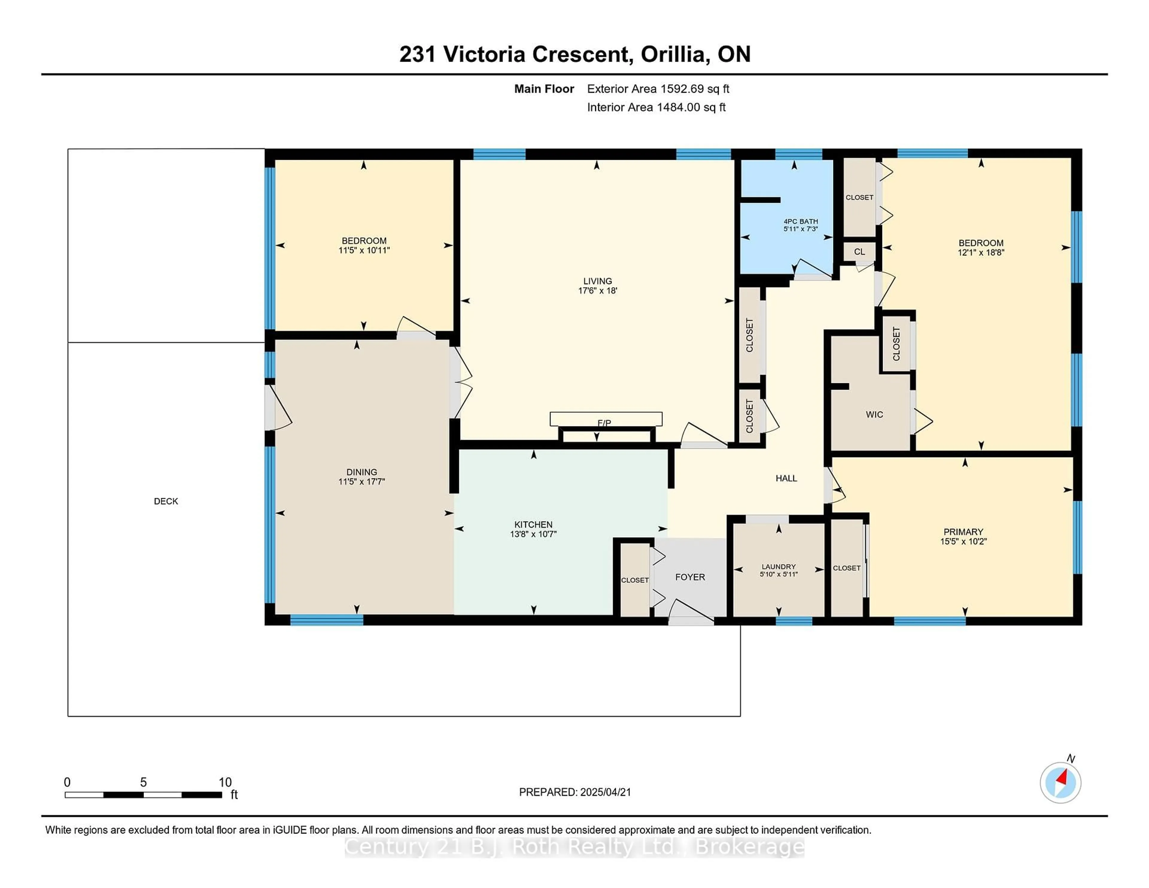 Floor plan for 231 Victoria Cres, Orillia Ontario L3V 0J5