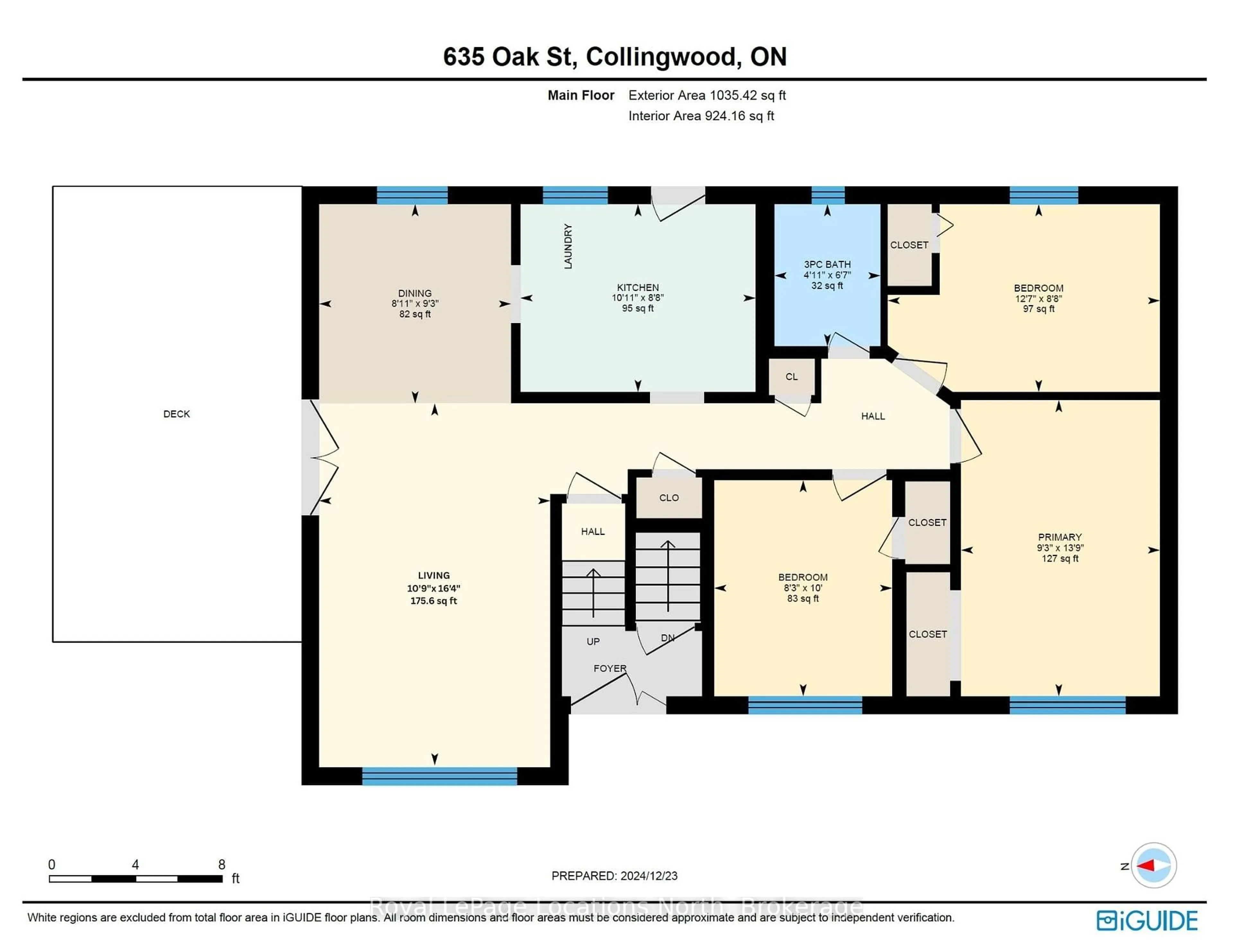 Floor plan for 635 Oak St, Collingwood Ontario L9Y 2Z7