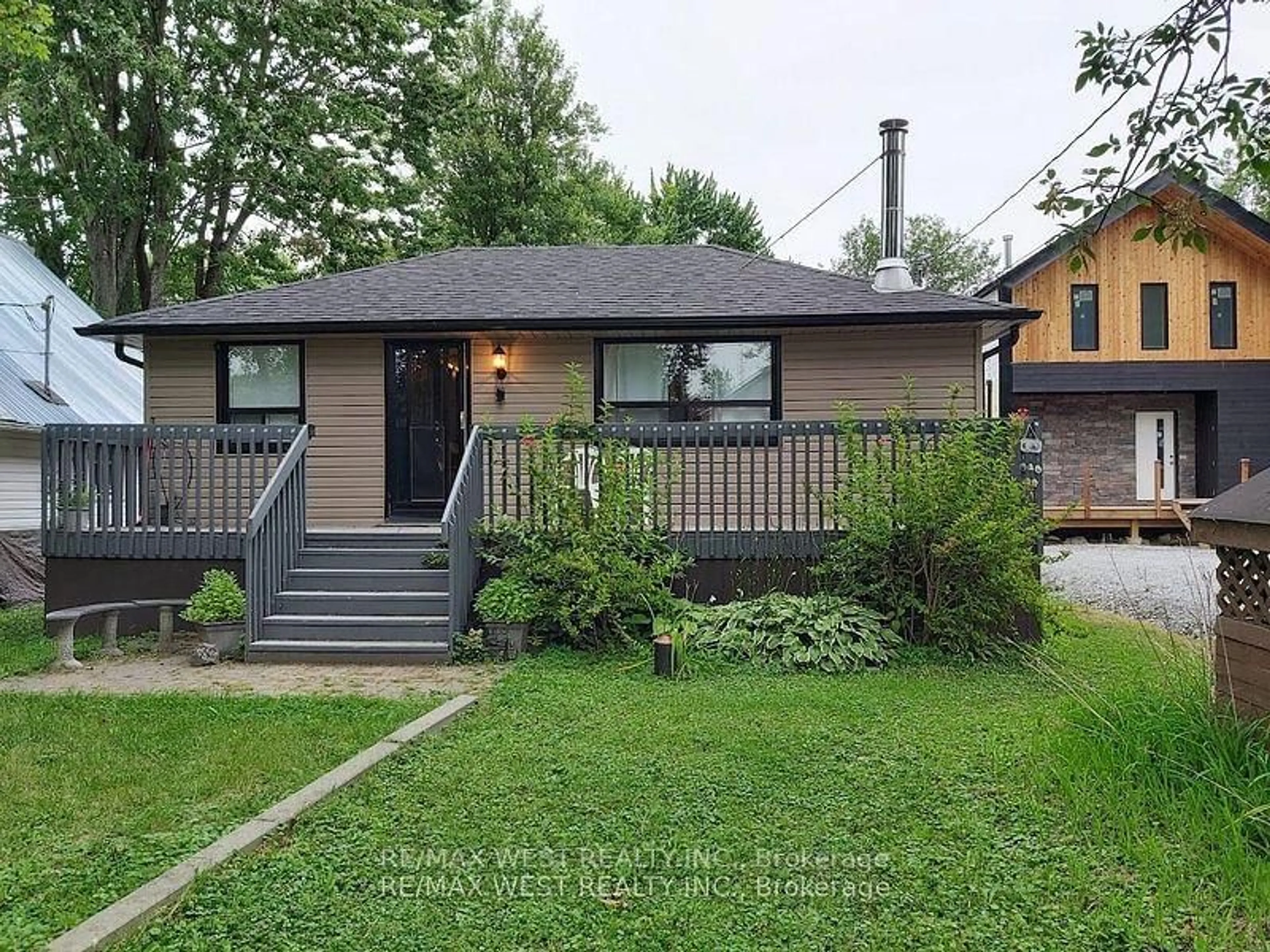 Home with vinyl exterior material, street for 2763 Maple Tr, Ramara Ontario L0K 1B0