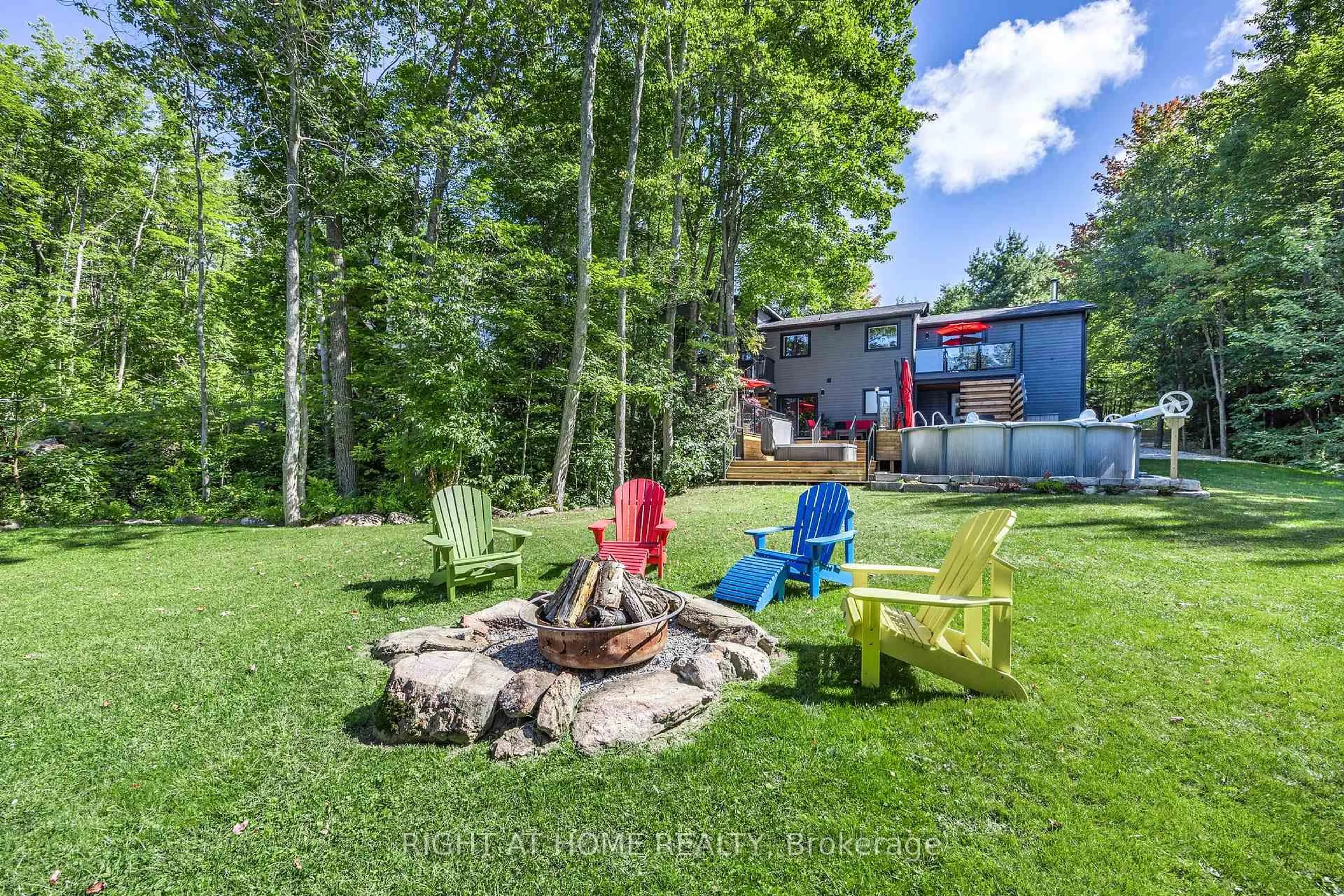 Patio, forest/trees view for 7592 East River Rd, Ramara Ontario L0K 2B0