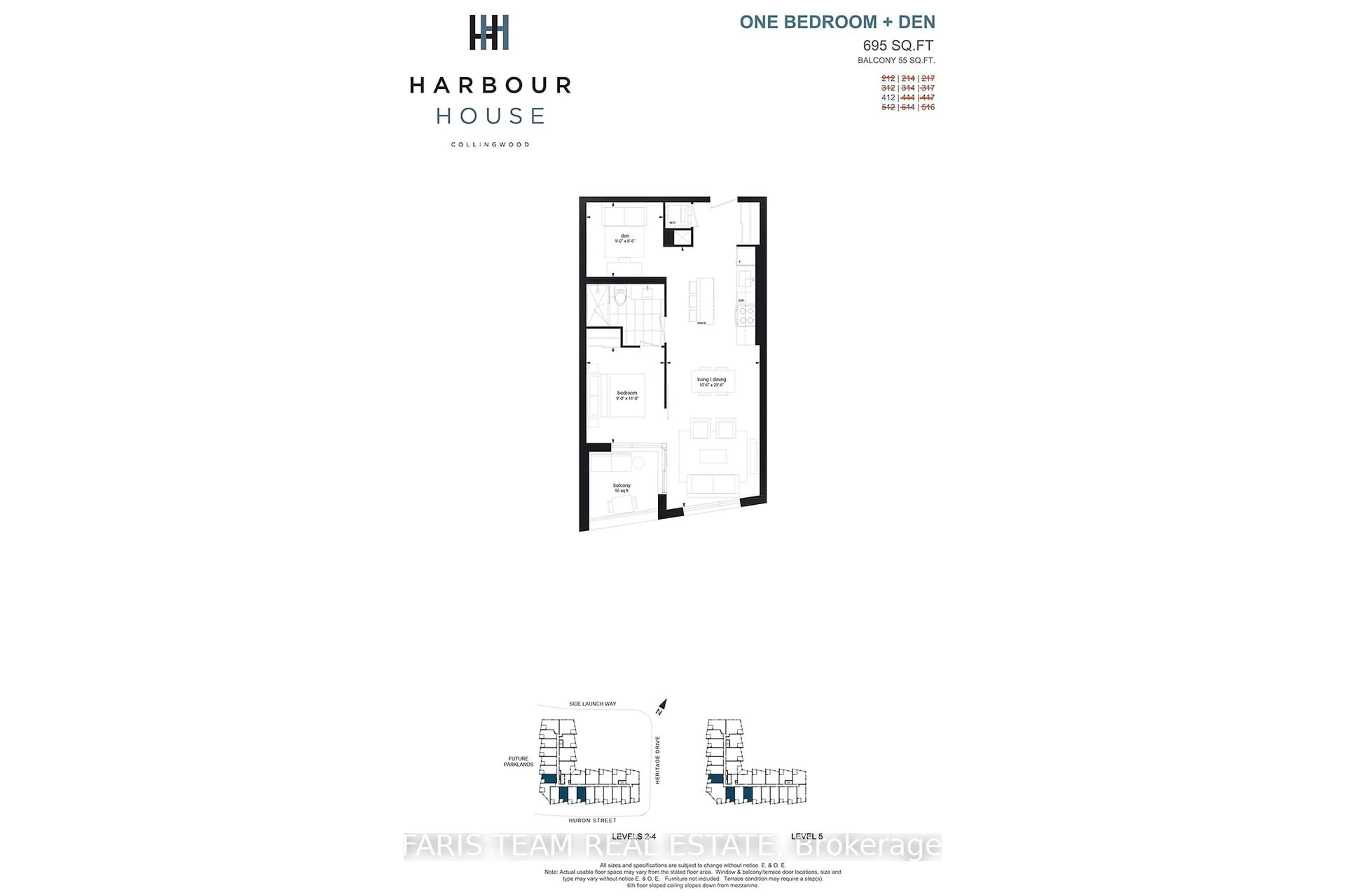 Floor plan for 31 Huron St #410, Collingwood Ontario L9Y 1C3