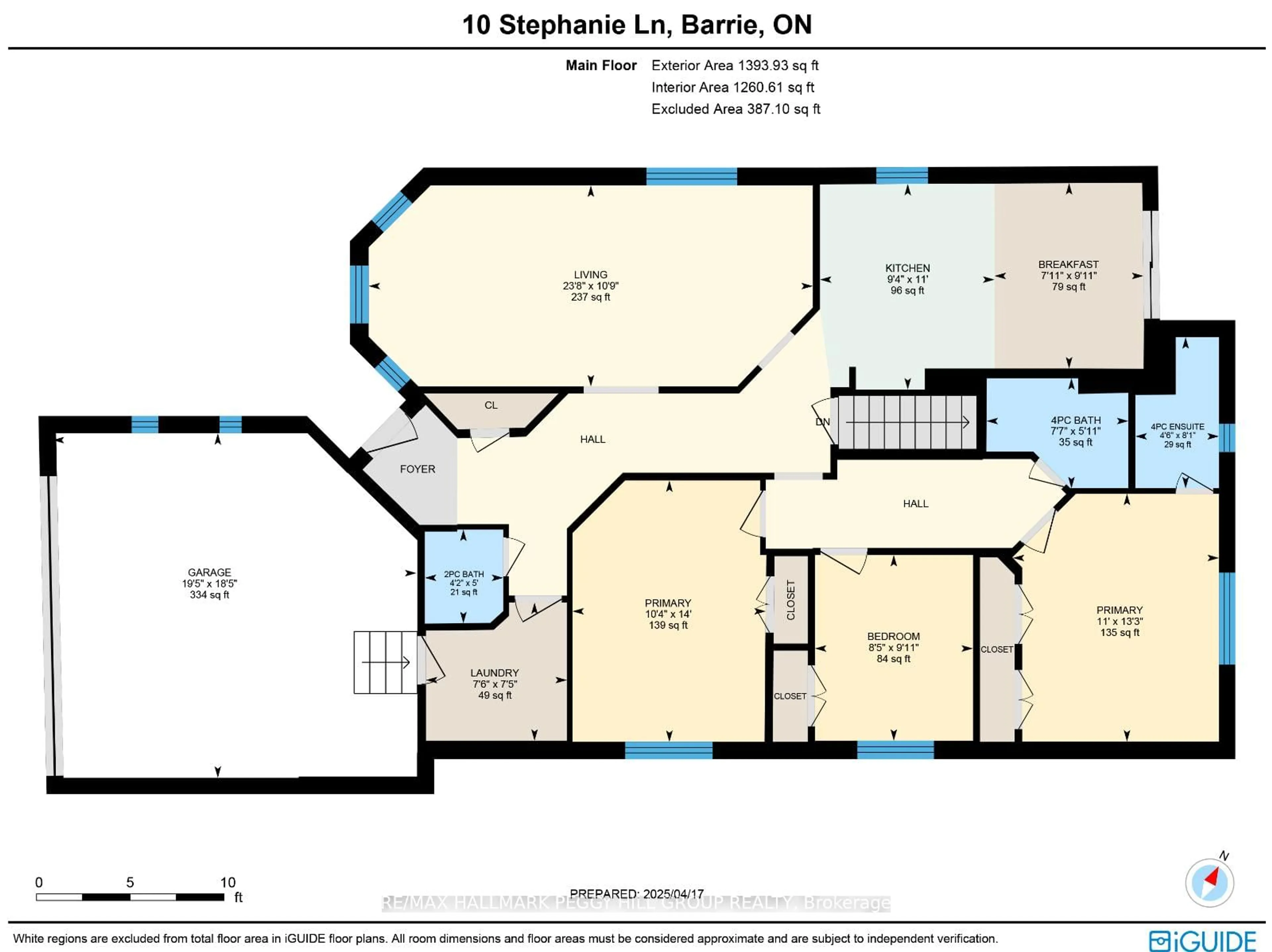 Floor plan for 10 Stephanie Lane, Barrie Ontario L4N 0V2
