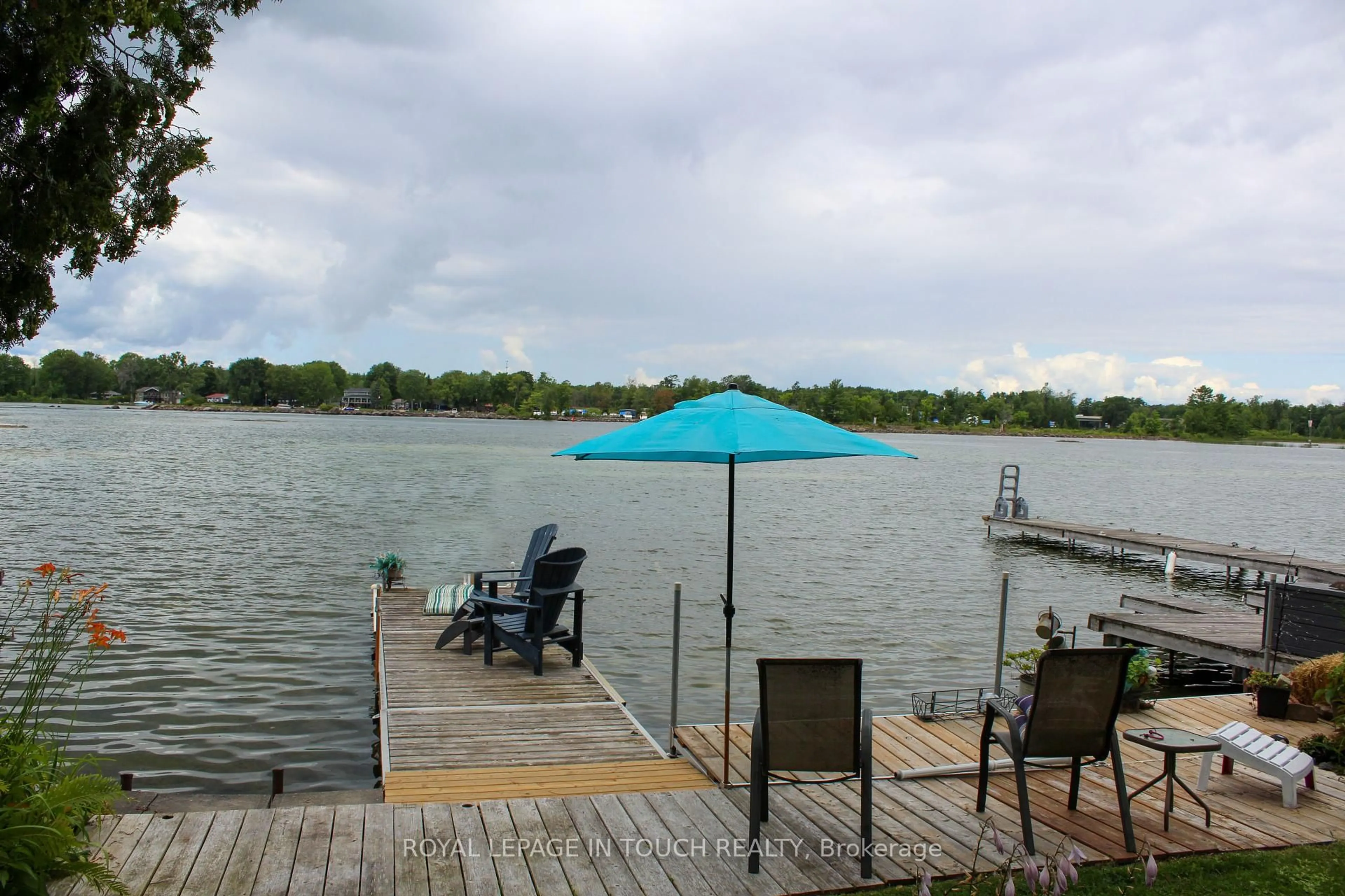 Patio, water/lake/river/ocean view for 7698 Oak Point Rd, Ramara Ontario L0K 2B0