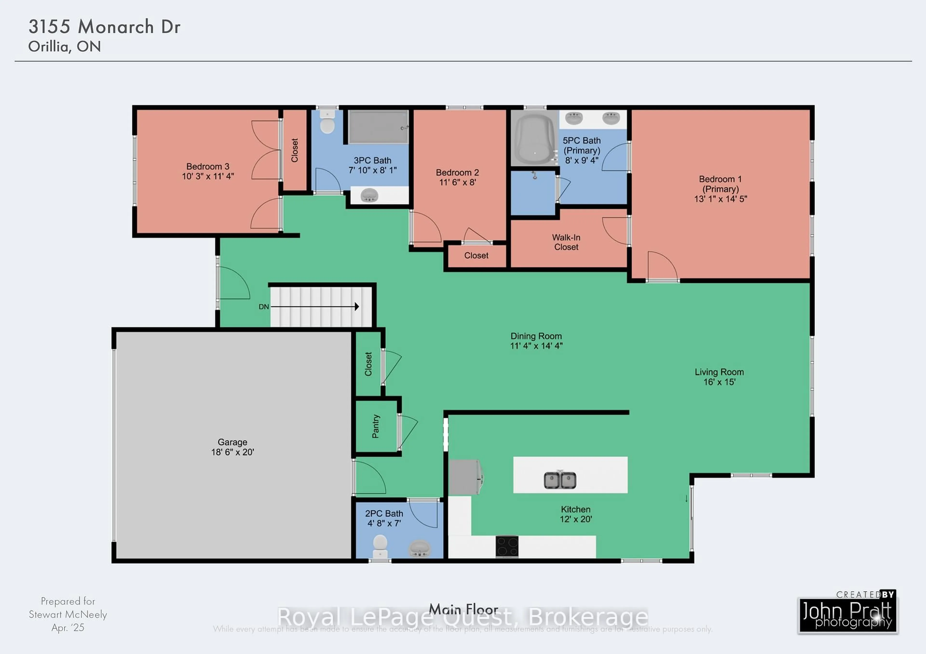 Floor plan for 3155 Monarch Dr, Orillia Ontario L3V 7X1