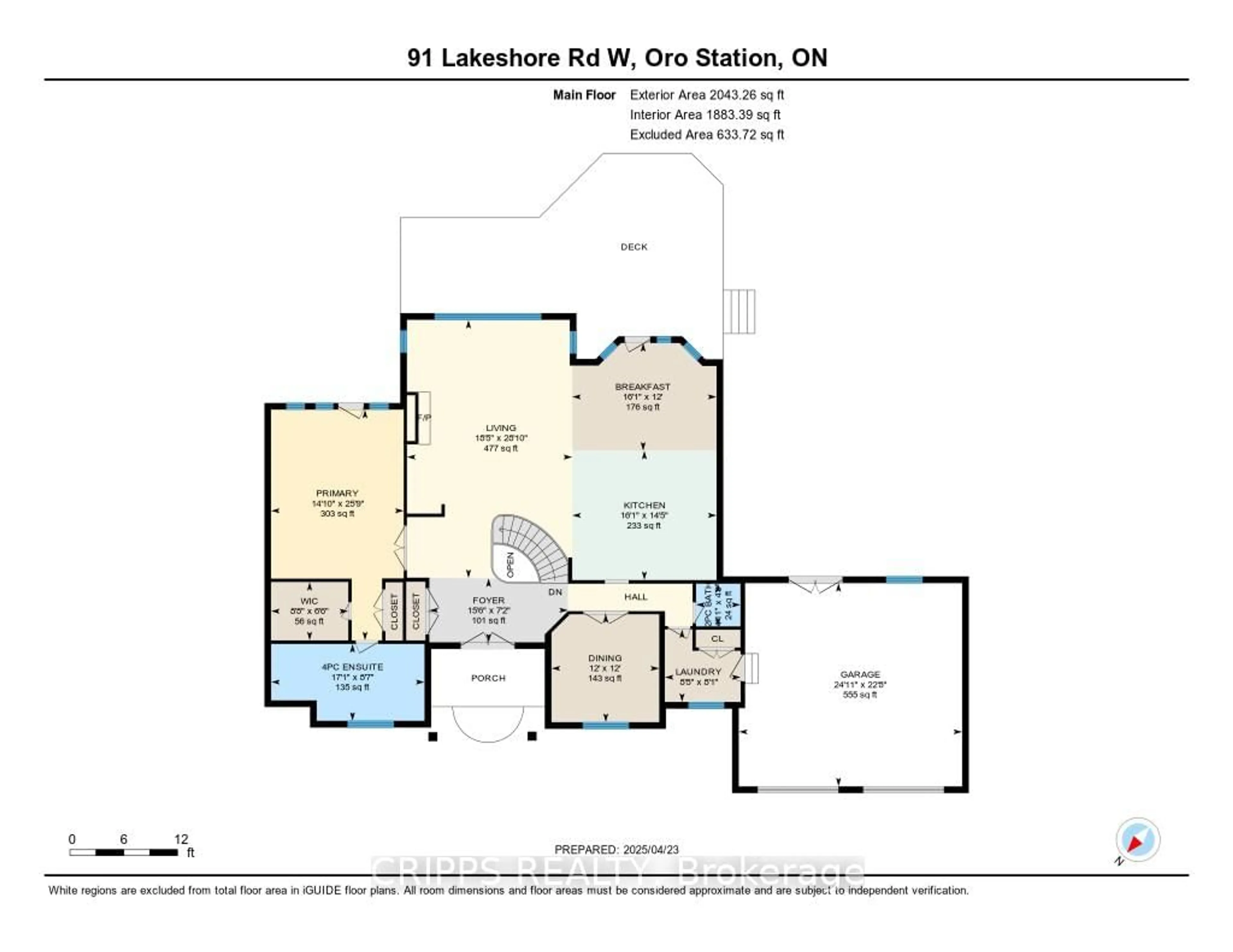 Floor plan for 91 Lakeshore Rd, Oro-Medonte Ontario L0L 2E0