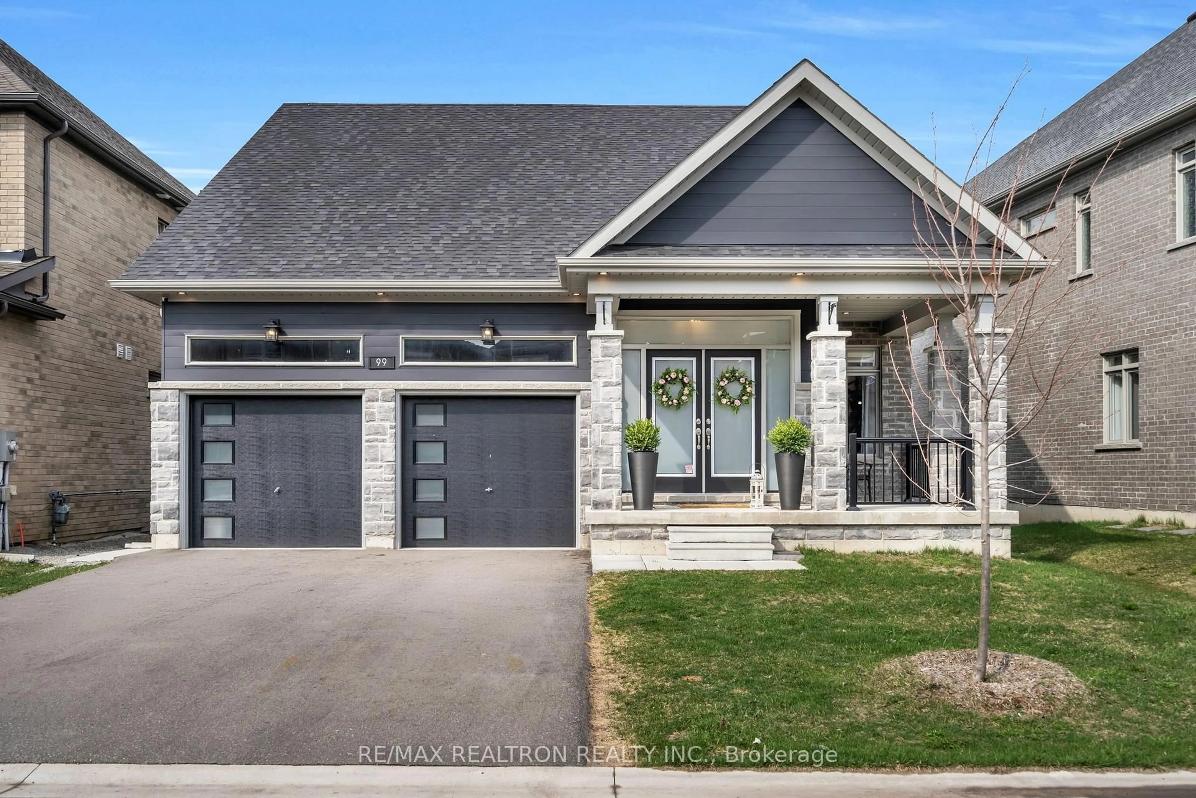 Home with brick exterior material, street for 99 Franklin Tr, Barrie Ontario L9J 0J1