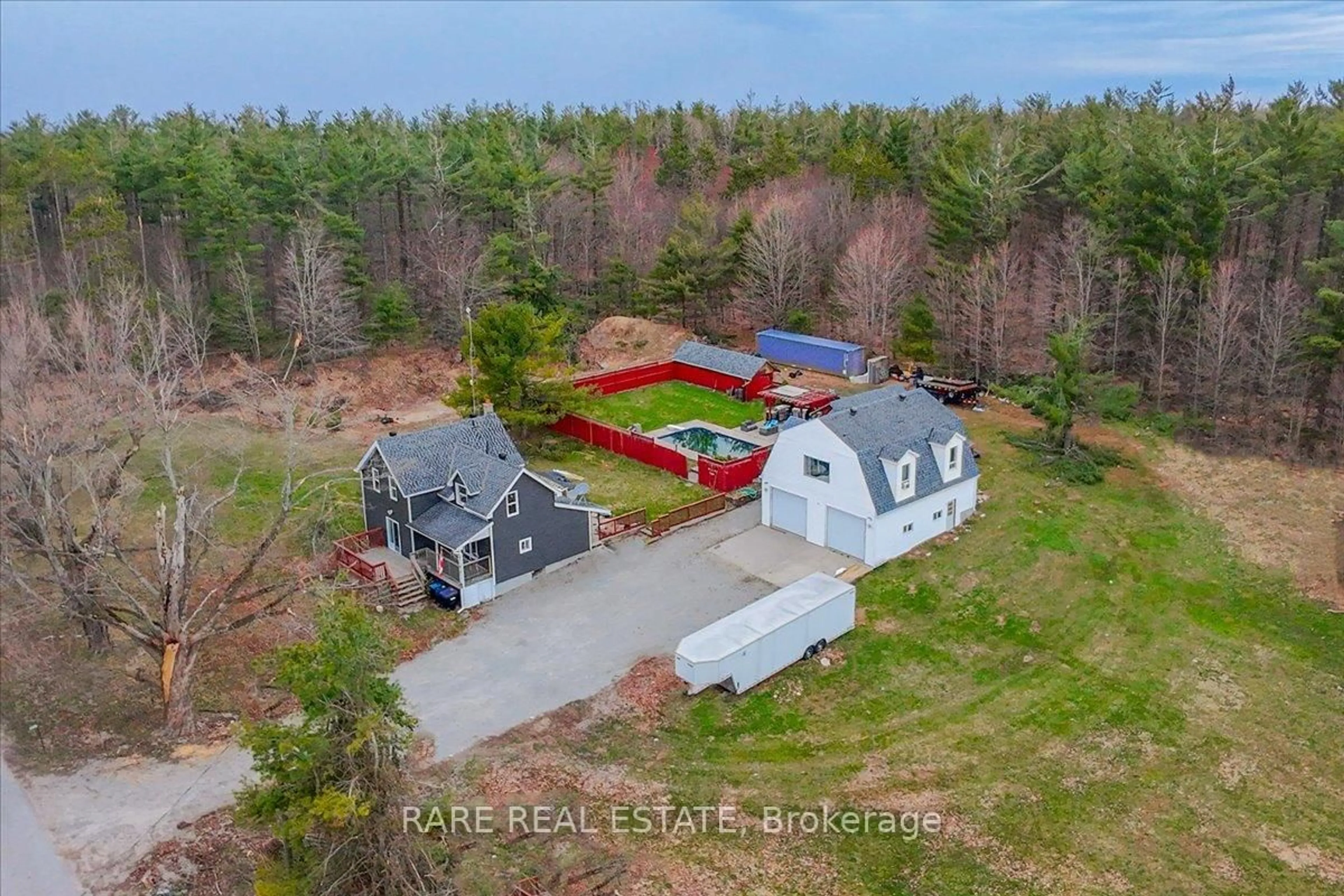 A pic from outside/outdoor area/front of a property/back of a property/a pic from drone, unknown for 6409 Line 9 N/A, Oro-Medonte Ontario L0K 2C0