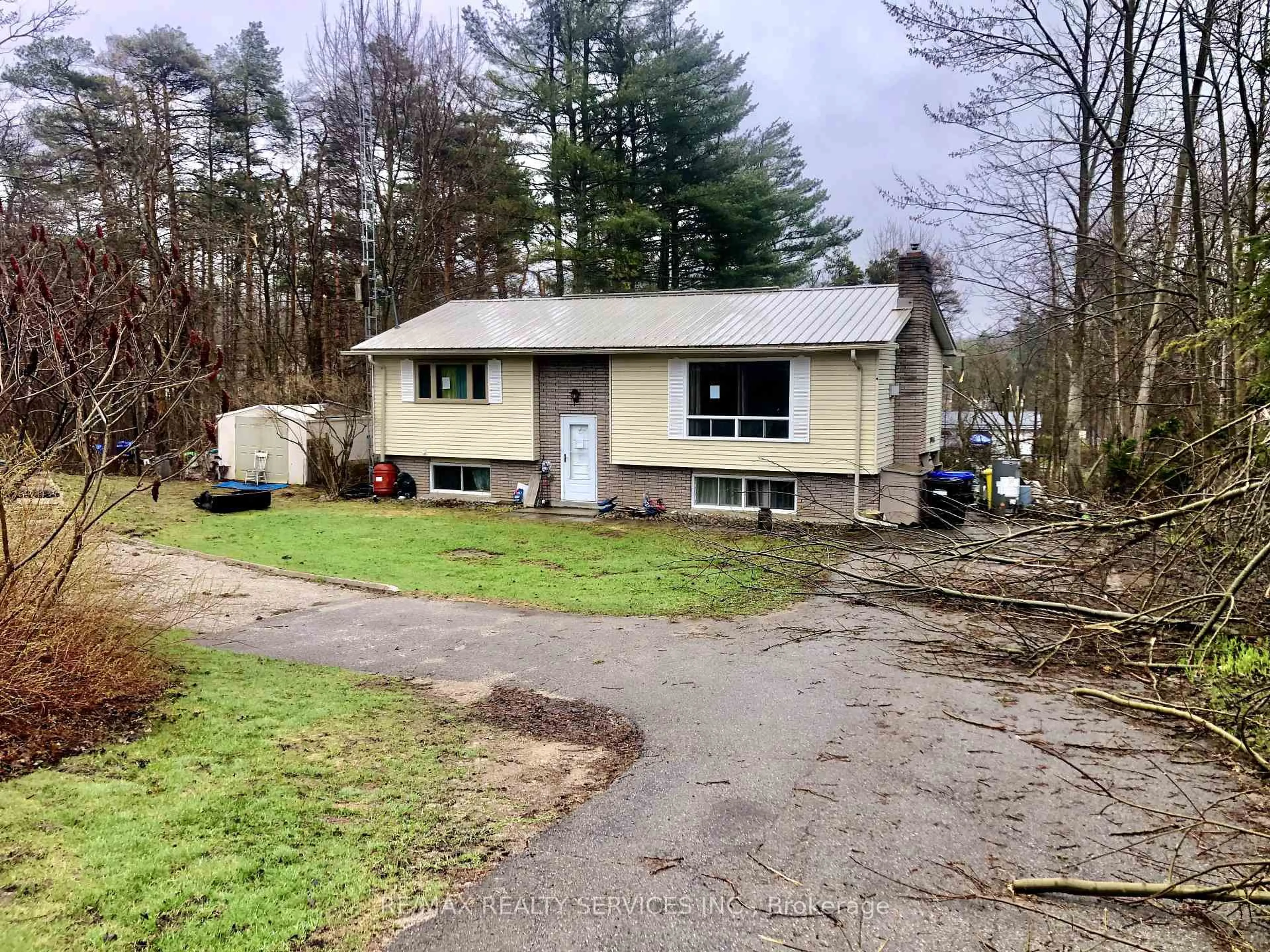 A pic from outside/outdoor area/front of a property/back of a property/a pic from drone, street for 8570 Hwy 12 N/A, Oro-Medonte Ontario L3V 6H2