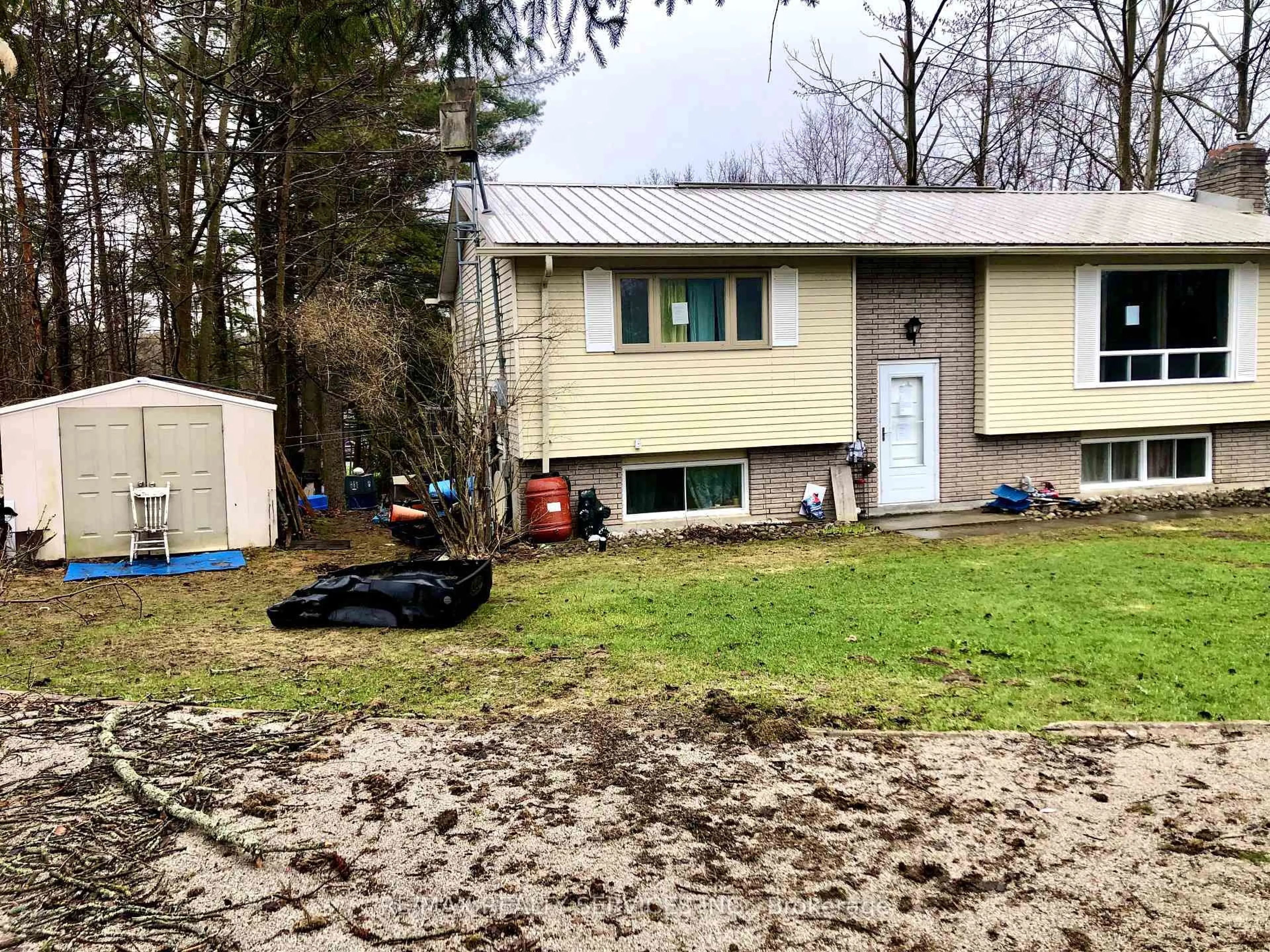 A pic from outside/outdoor area/front of a property/back of a property/a pic from drone, street for 8570 Hwy 12 N/A, Oro-Medonte Ontario L3V 6H2
