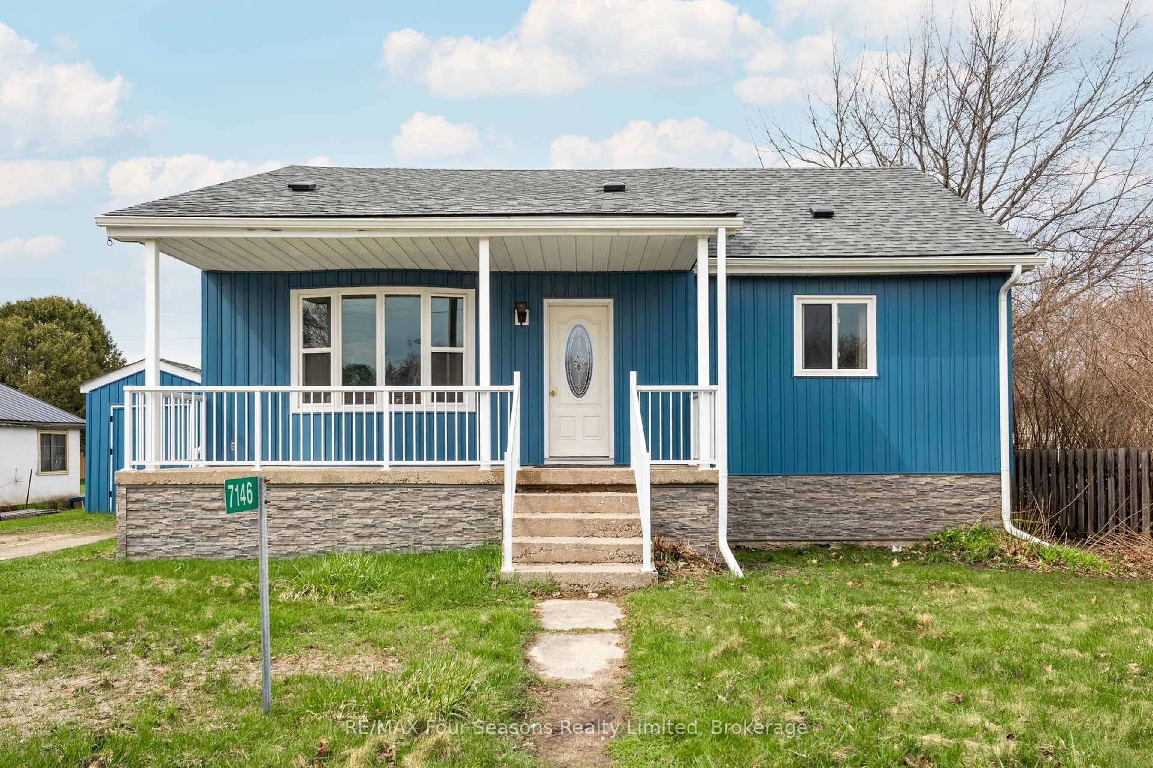 Home with vinyl exterior material, street for 7146 Highway 26 N/A, Clearview Ontario L0M 1S0