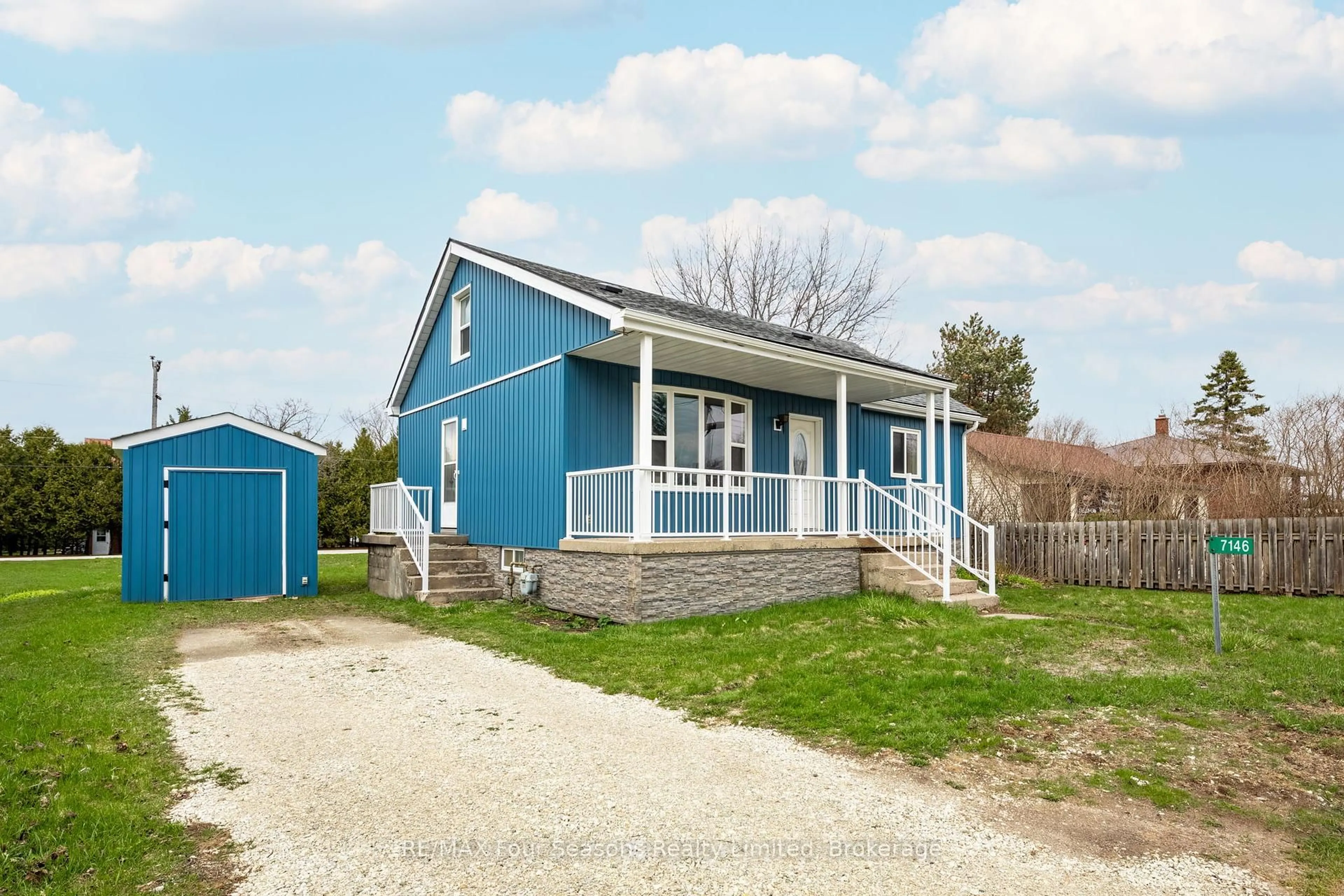 Home with vinyl exterior material, street for 7146 Highway 26 N/A, Clearview Ontario L0M 1S0