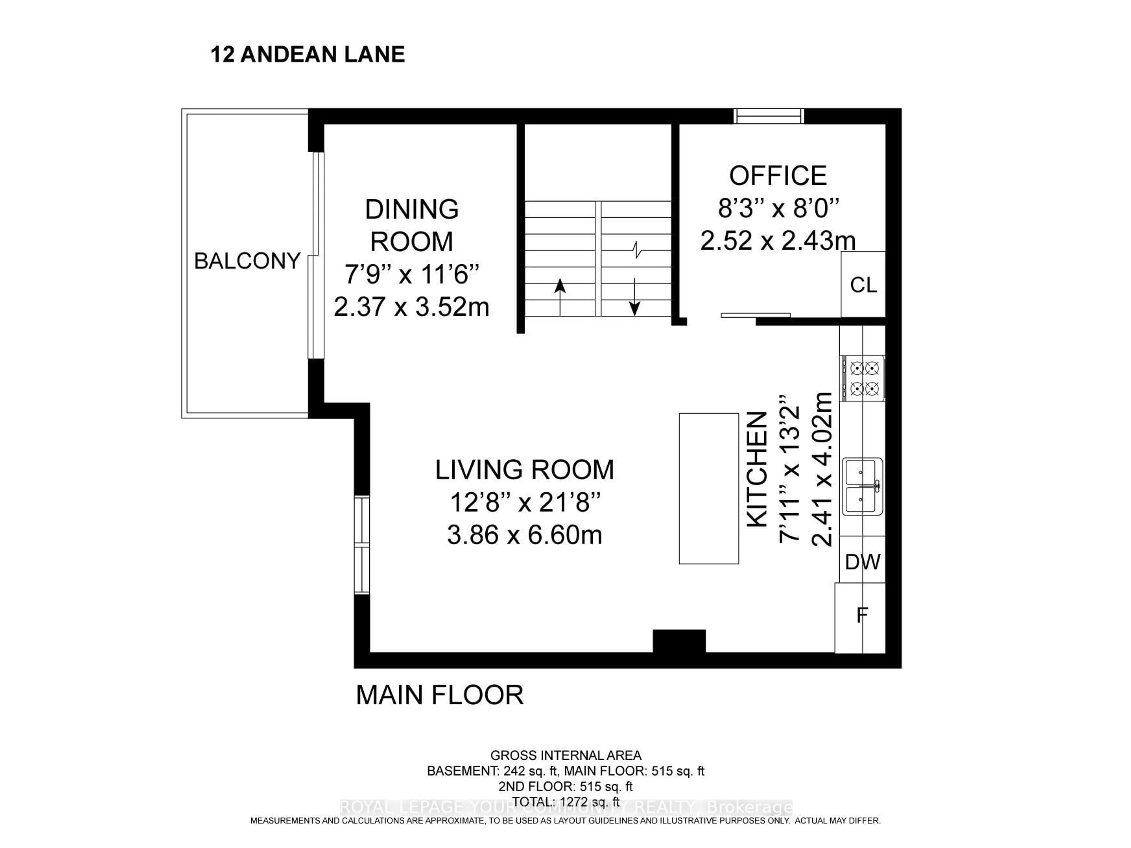 Floor plan for 12 Andean Lane, Barrie Ontario L9J 0J4