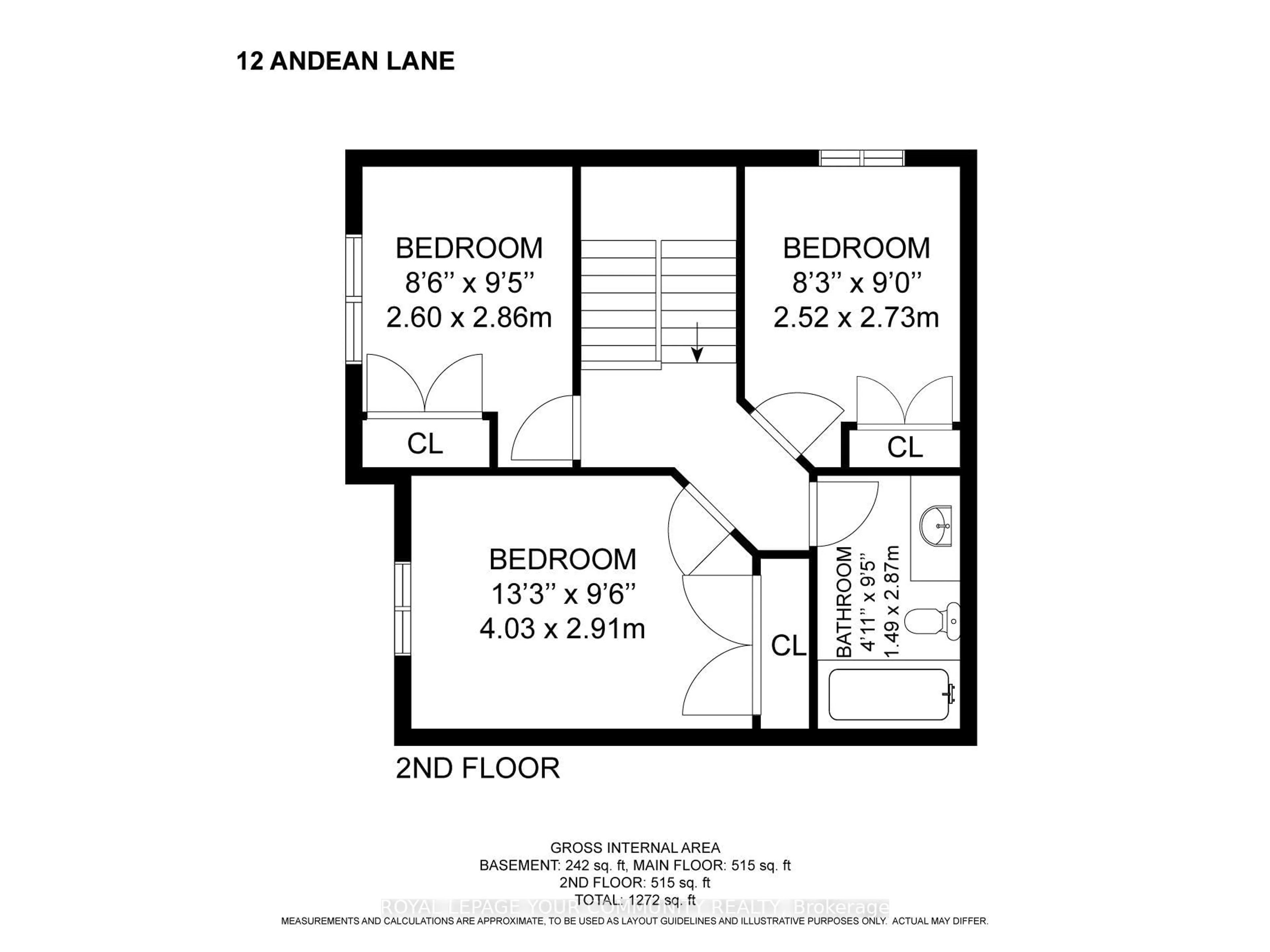 Floor plan for 12 Andean Lane, Barrie Ontario L9J 0J4