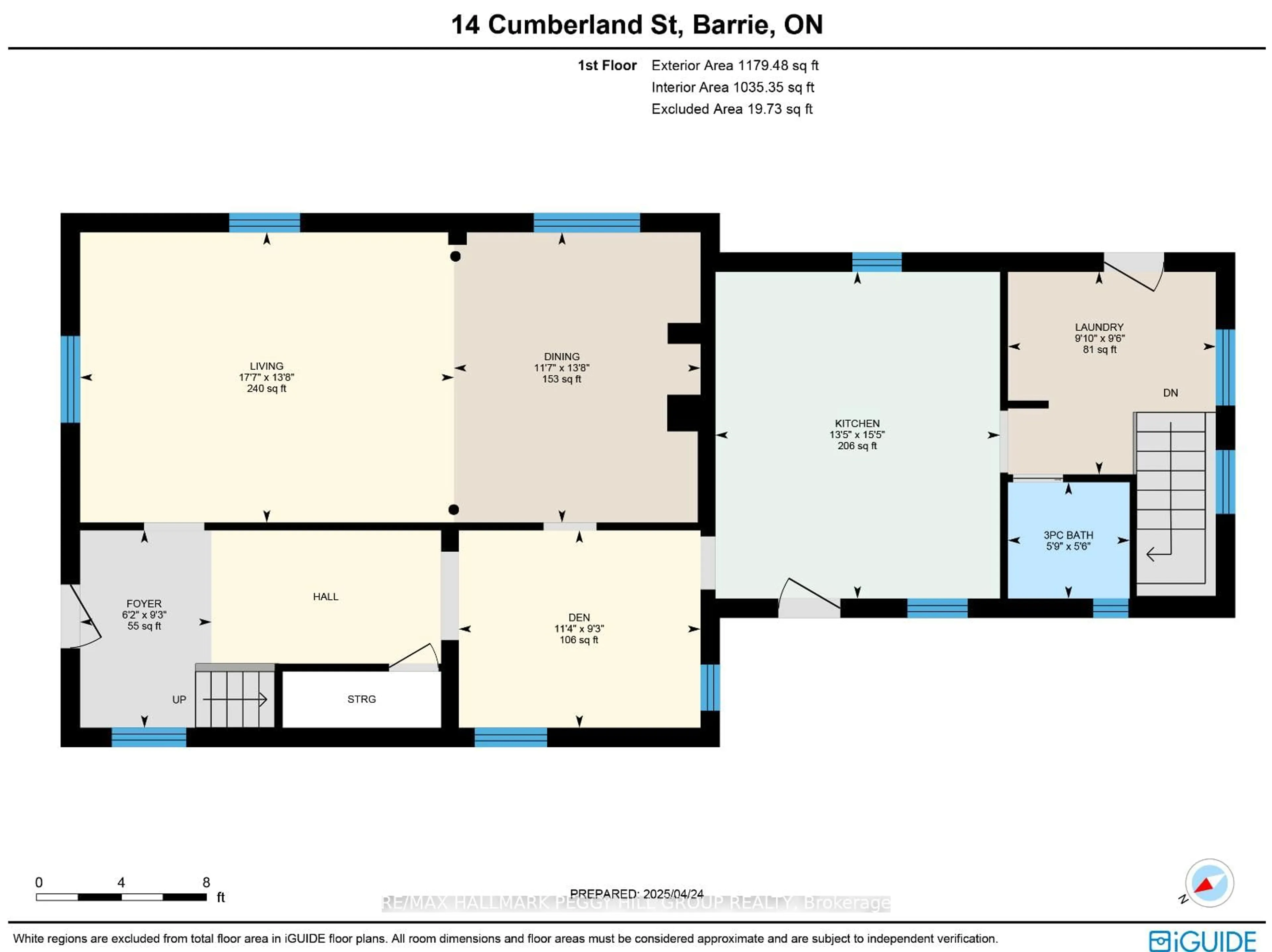 Floor plan for 14 Cumberland St, Barrie Ontario L4N 2P4