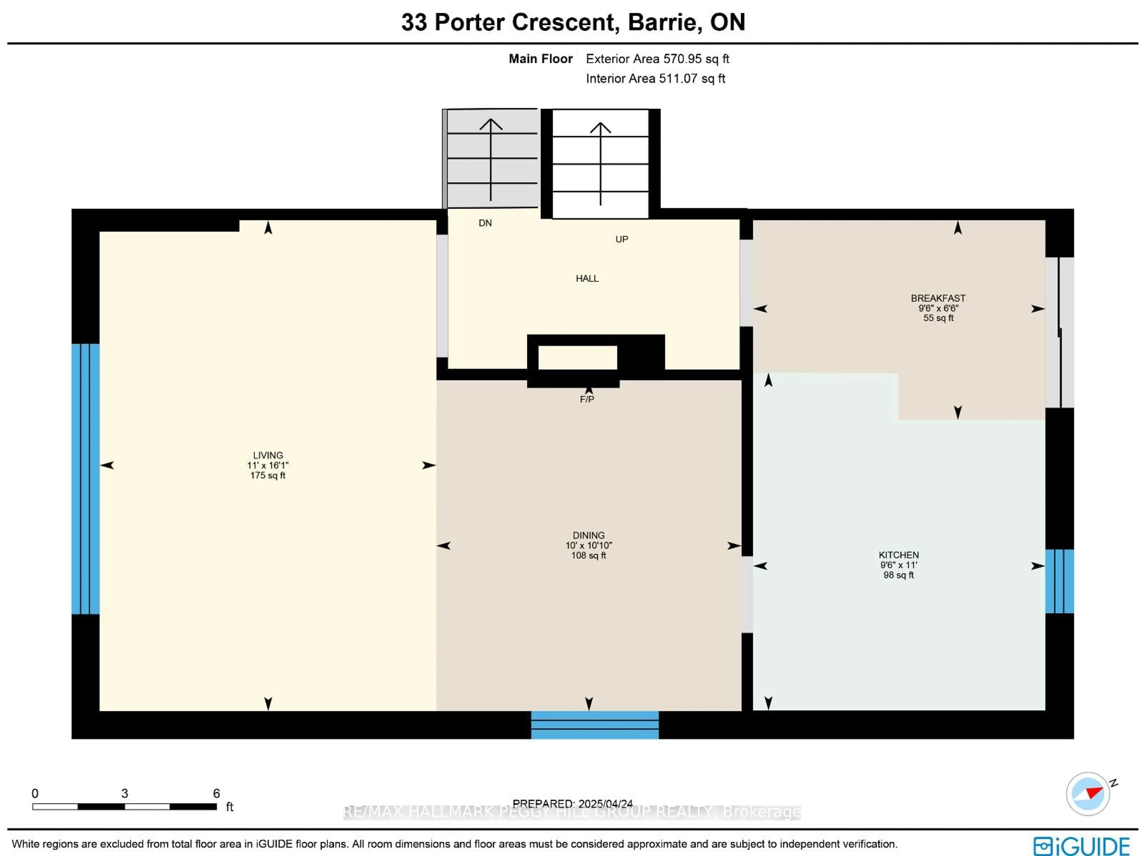 Floor plan for 33 Porter Cres, Barrie Ontario L4M 5H8