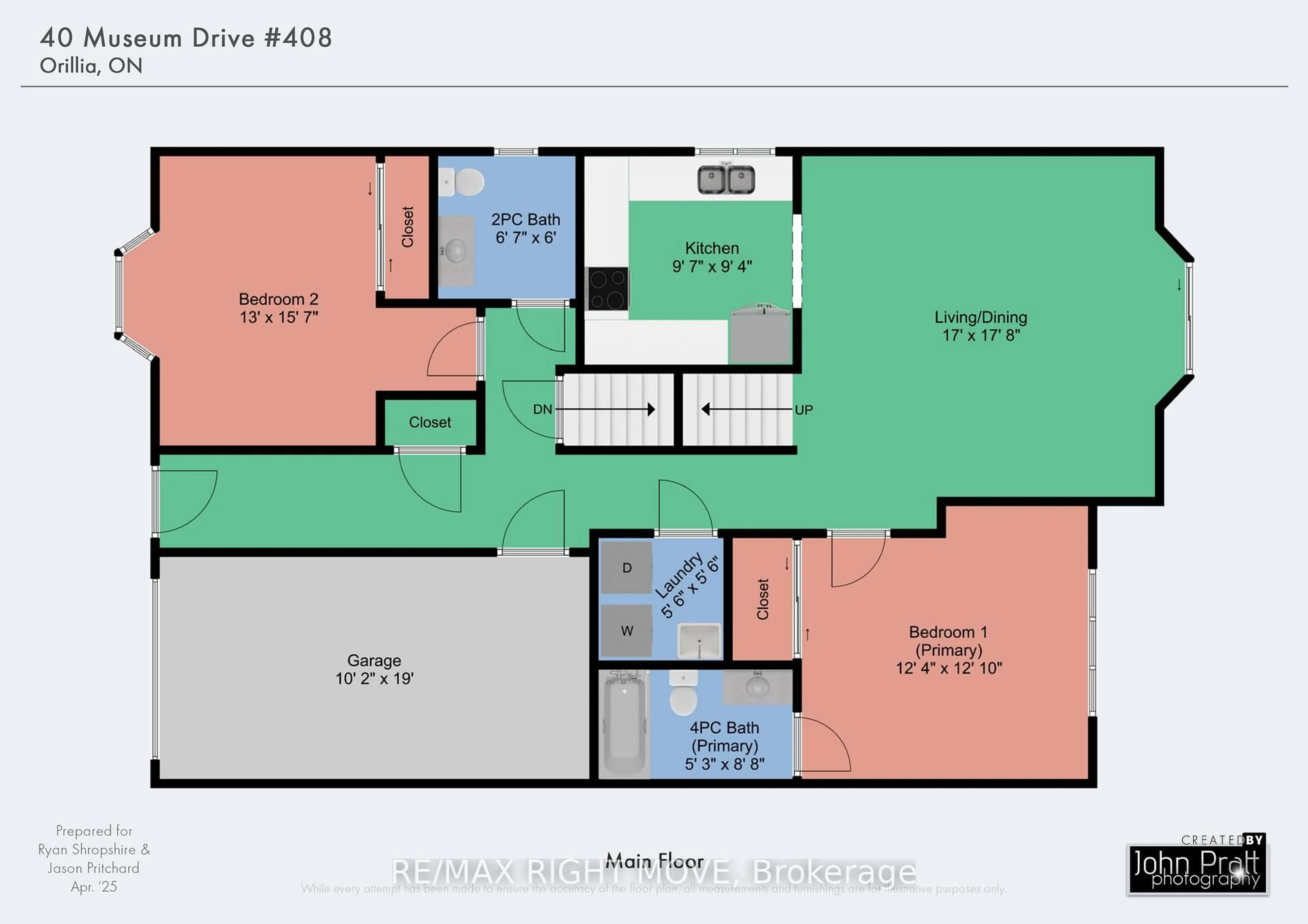Floor plan for 40 Museum Dr #408, Orillia Ontario L3V 7T9